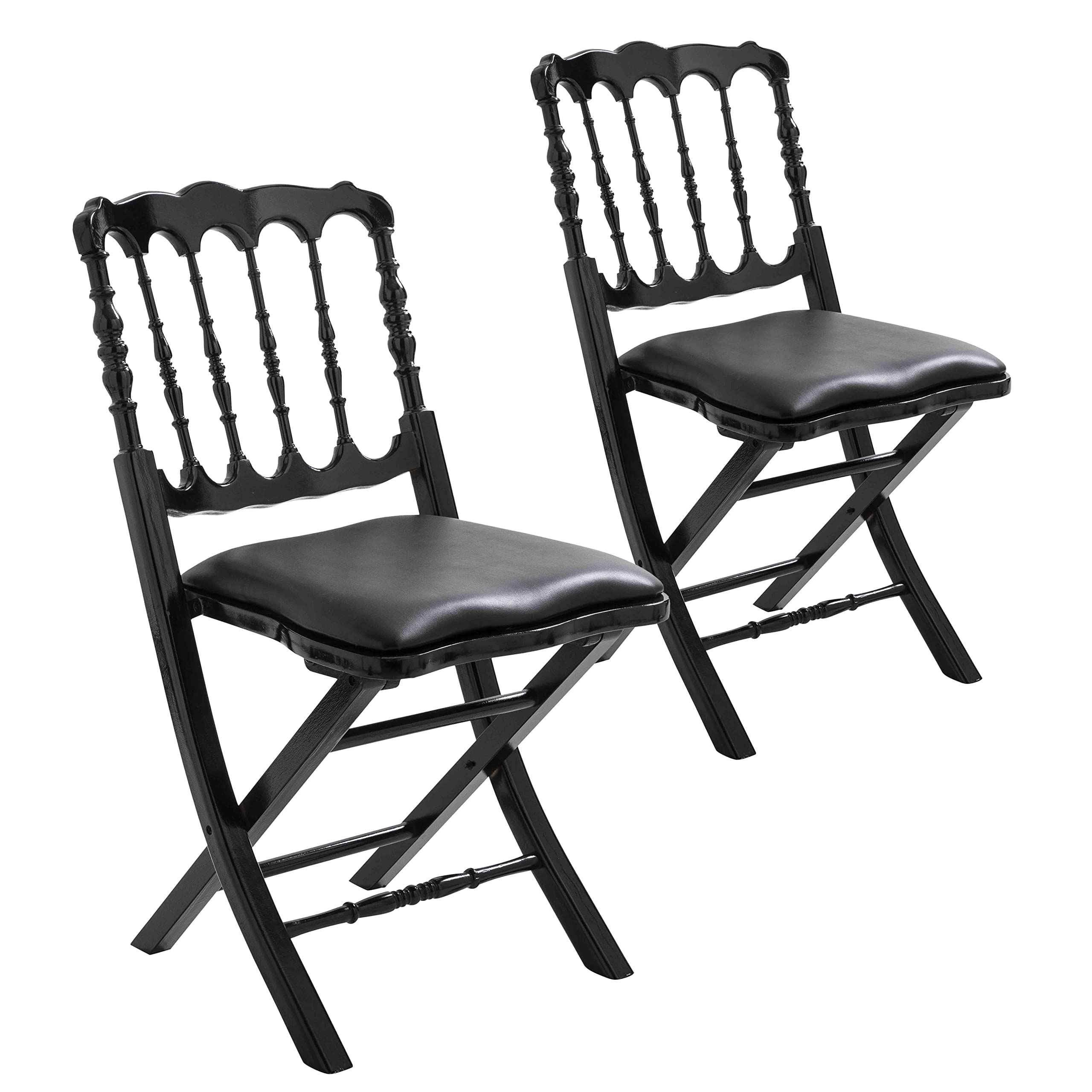MobEventPro Chaises Pliantes Noires en Bois