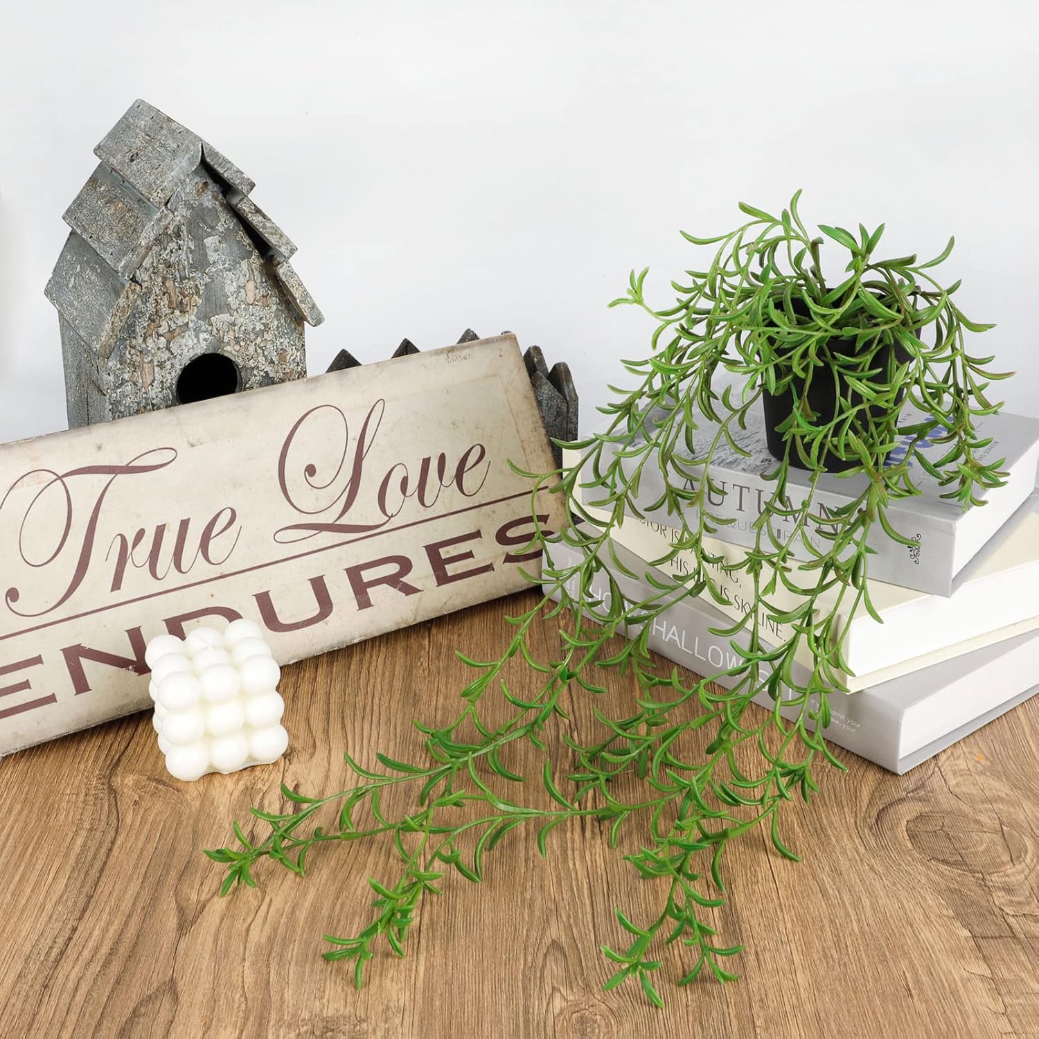 Buy WXBOOM 1 Pack Artificial Hanging Plants Fake Potted Plants Faux