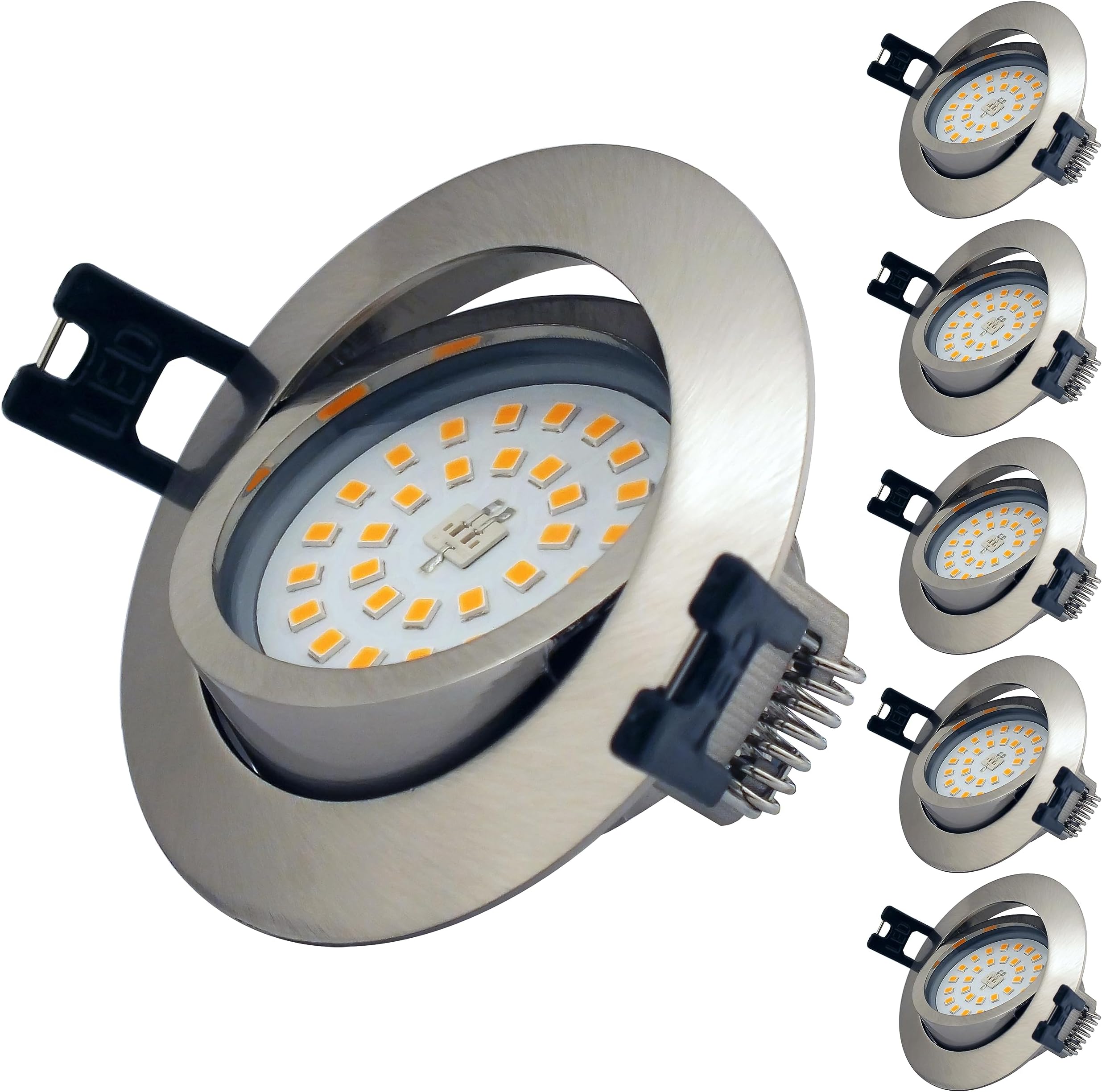 TVGO LED Einbaustrahler Dimmbar ip44 ultra flach, 6 * 5W LED Modul 240V ...