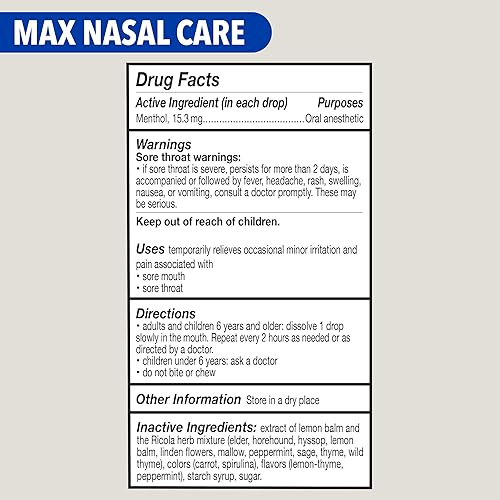 Miniatura 8 de Ricola Max Cool Mentol Nasal Care 34 unidades Max Honey Lemon Cuidado de la garganta 34 paquetes de gotas supresoras de tos