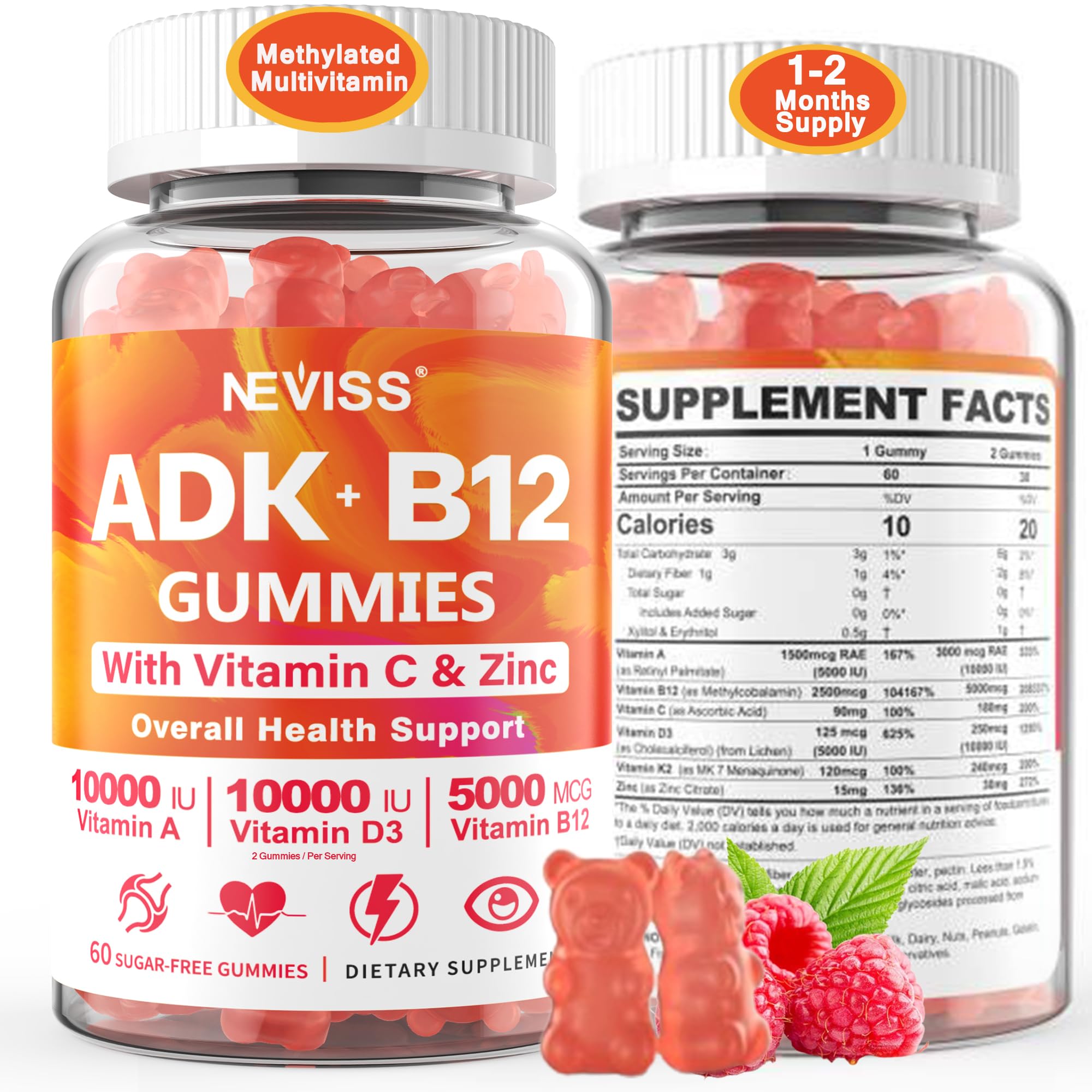 Neviss ADK+Methyl Vitamin B12 Gummies