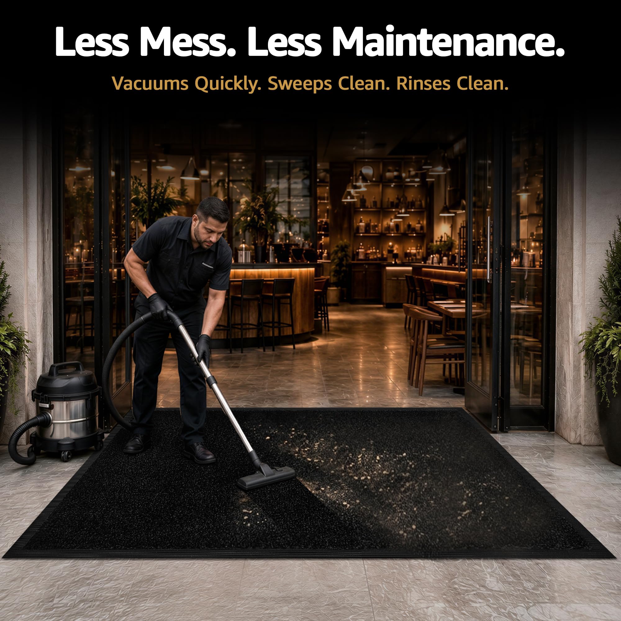 2'x3' Commercial Door Mat, Heavy Duty Non-Slip Entry Mat, Black — Amazon image 4
