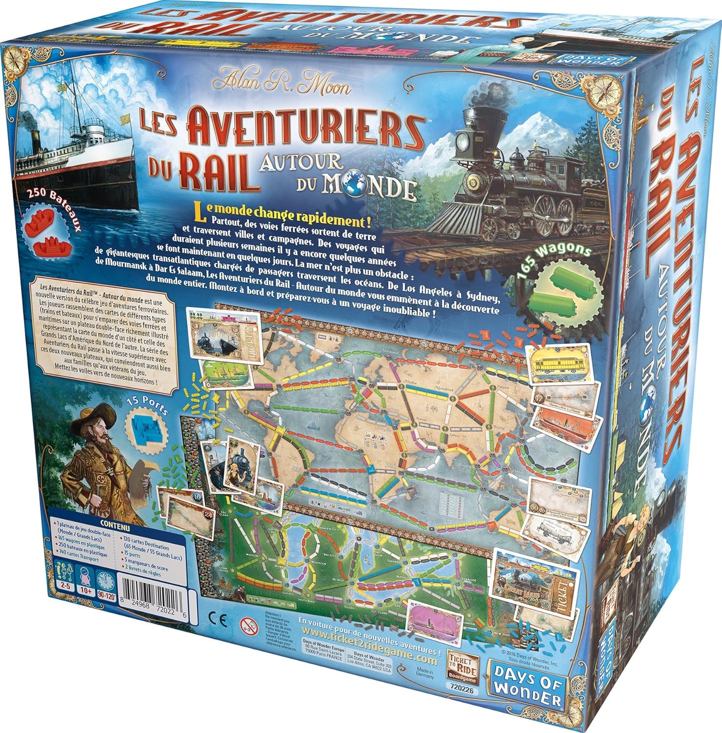 Asmodee – ave18 – poszukiwacz przygód na szynie – świat przewijania – język francuski