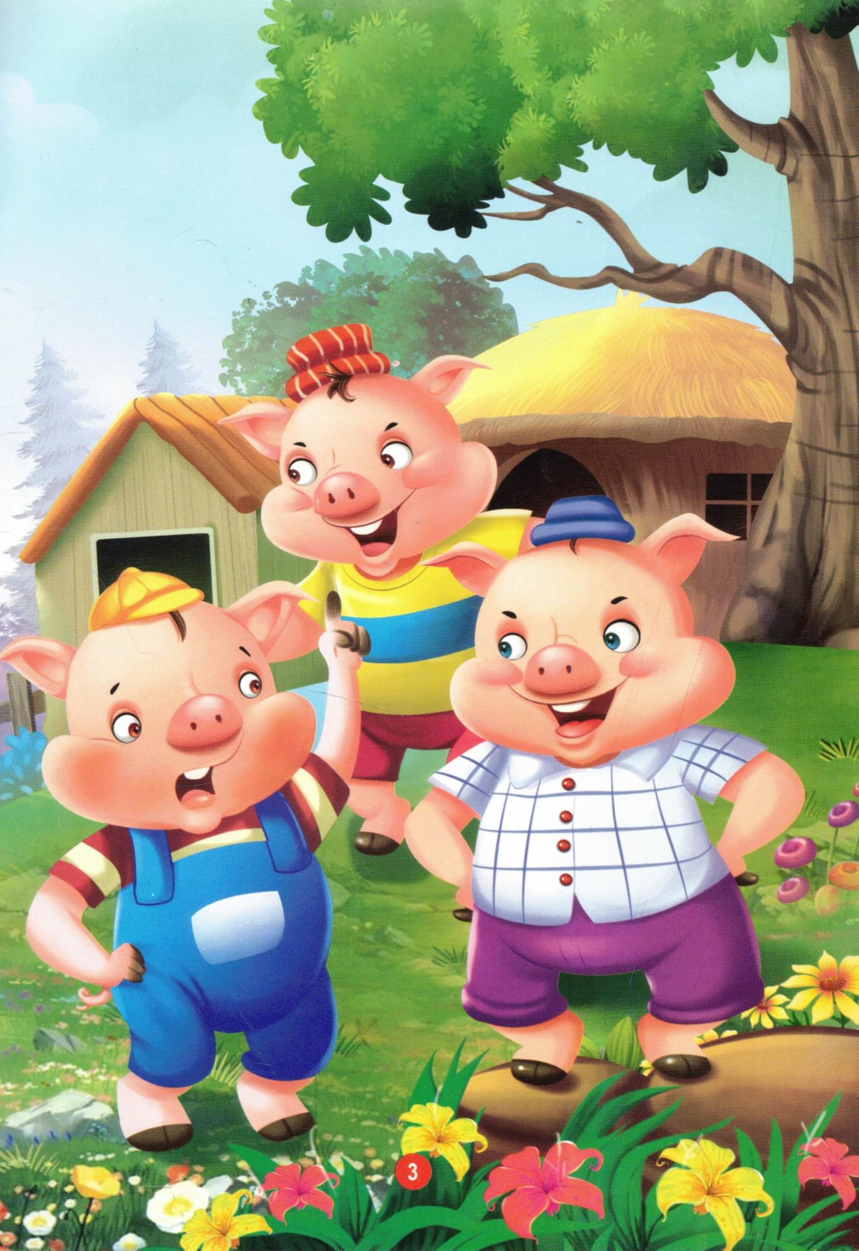 Dusht Bhediya Aur Nanhe Sooar | The Big Bad Wolf and the Three Little Pigs | Hindi Fairy Tale Book | Camford 1