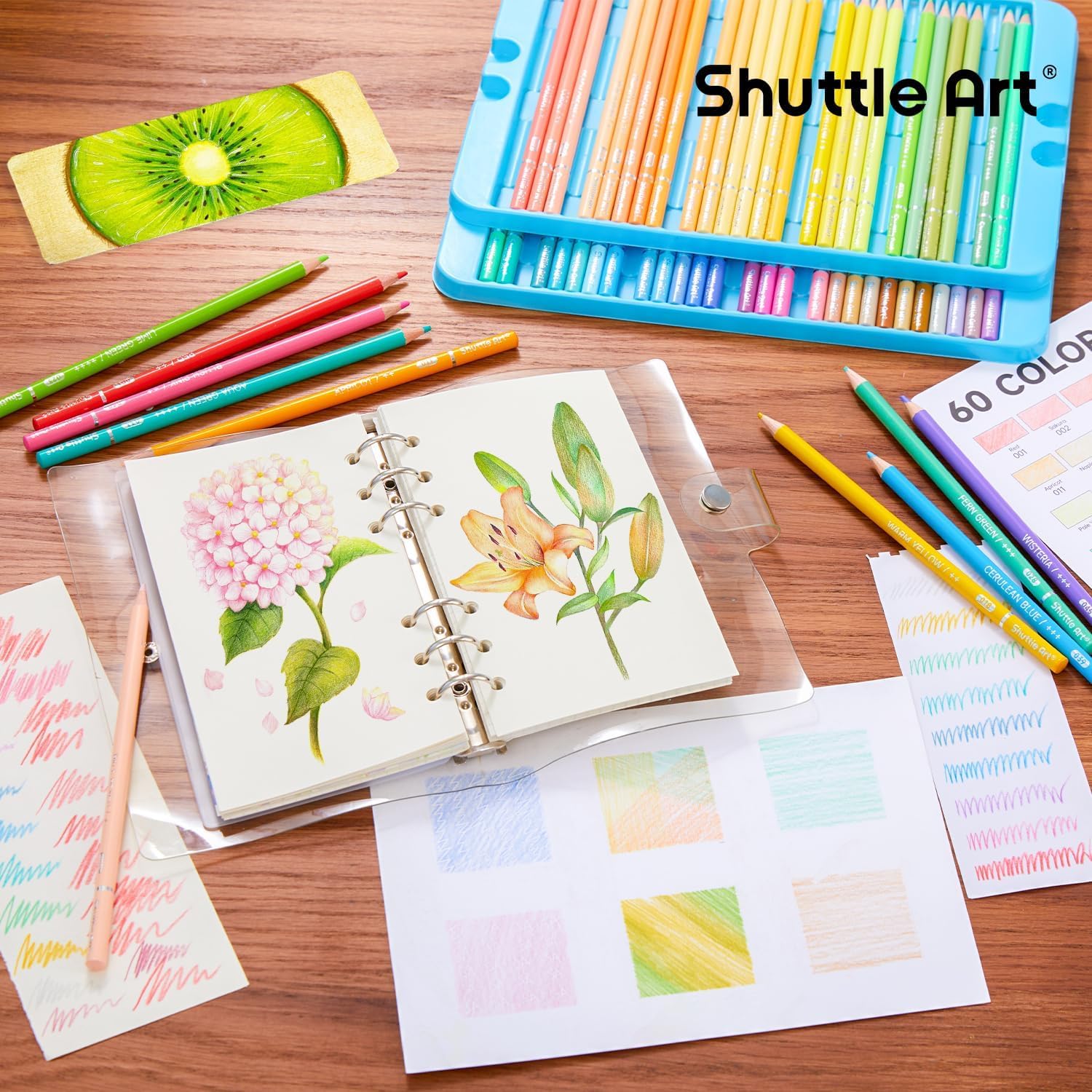 Amazon | Shuttle Art 色鉛筆 60色セット パステル カラーペン