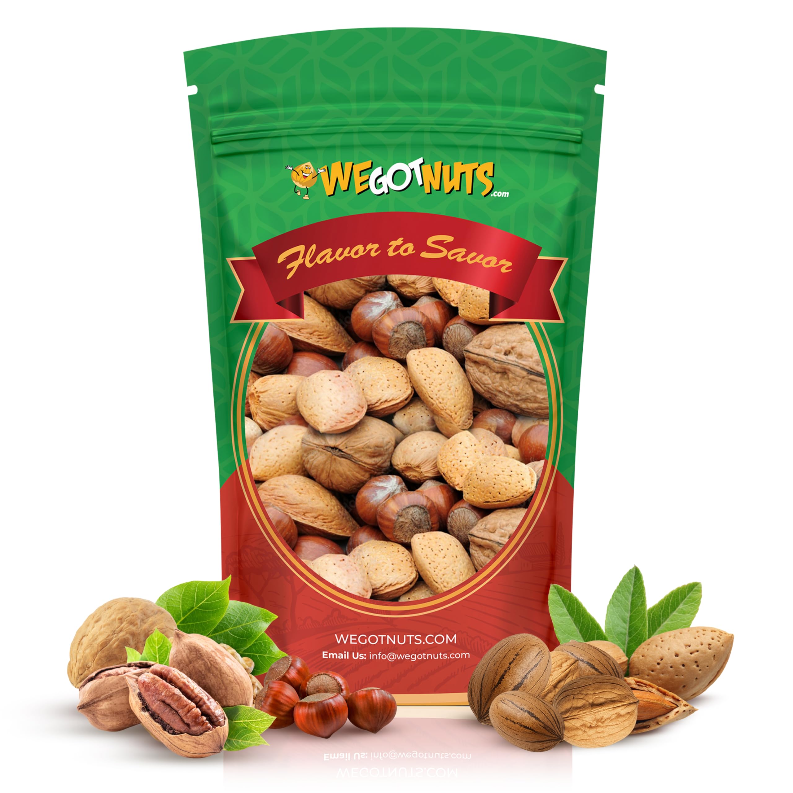 Deluxe Mixed Nuts In-Shell 3 Pounds,(48oz) | Raw and Unsalted | Fresh Snack Mix | Healthy and Delicious Nuts Mix | Kosher Friendly Mixed Nuts We Got Nuts