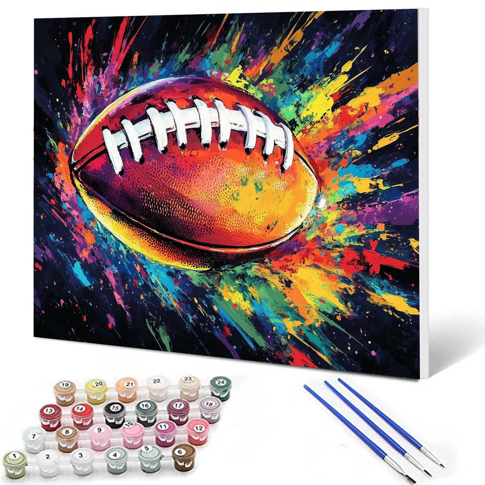 Painting By Numbers Football, Painting By Numbers Adults, Painting By Numbers Children, Painting By Numbers Easy 40 X 50 Cm, DIY Hand-Painted Oil Painting Kit For Beginners And Adults, Home - View #9
