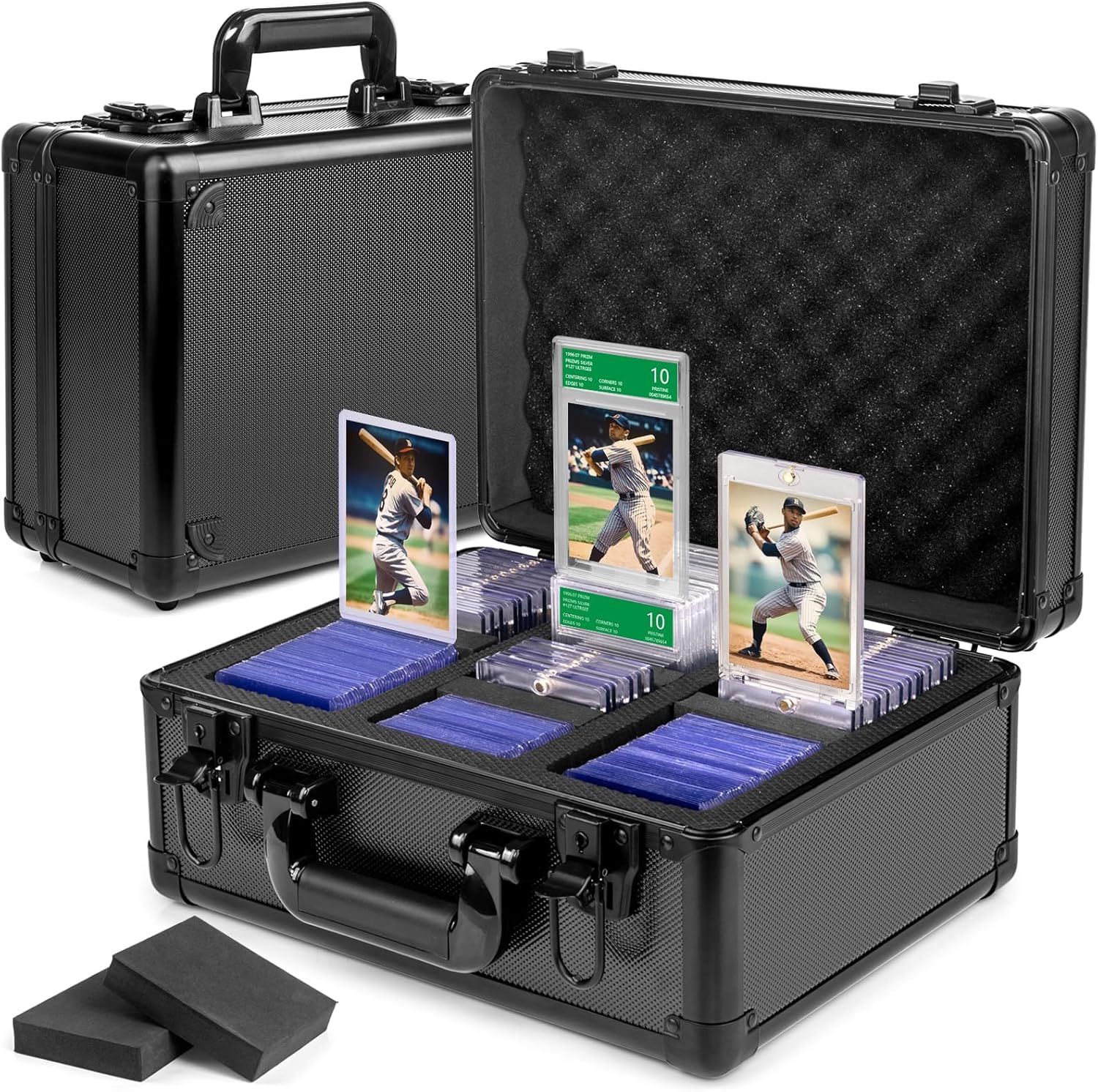LAYAONE Graded Card Storage Box, Aluminium Alloy Slab Case for Graded Cards, Compatible with PSA BGS SGC CSG HGA Slabs, Trading Card Case for Top Loaders, Magnetic Holders & TCG Collection Storage