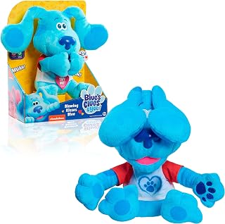 Blue's Clues Blue’s Clues & You! Blowing Kisses Blue Feature Plush Stuffed Animal with Sounds and Movement, Dog, Kids Toys for Ages 3 Up, Gifts and Presents by Just Play