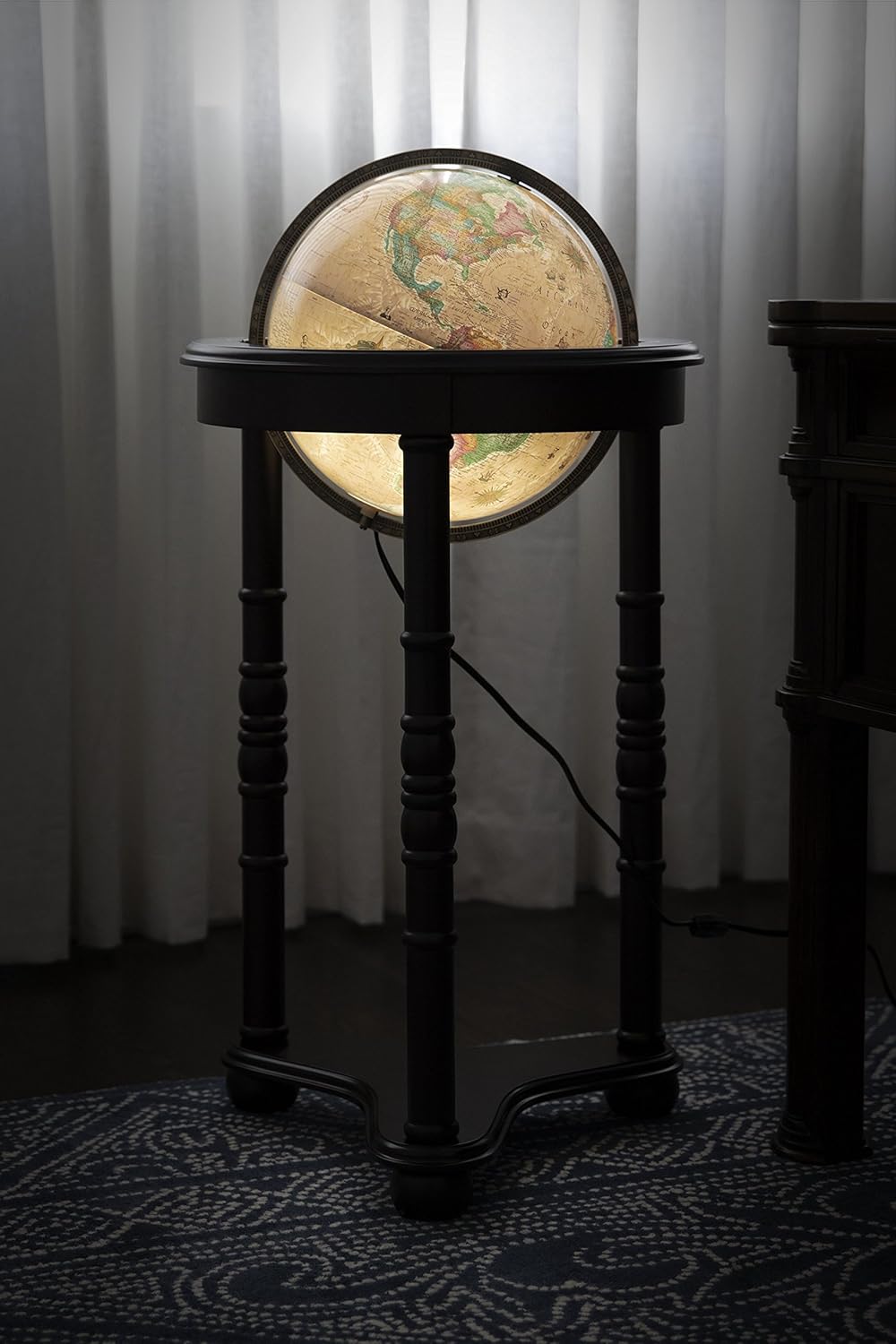 Replogle Globes Lancaster Illuminated Globe, Antique Ocean, 12-Inch Diameter