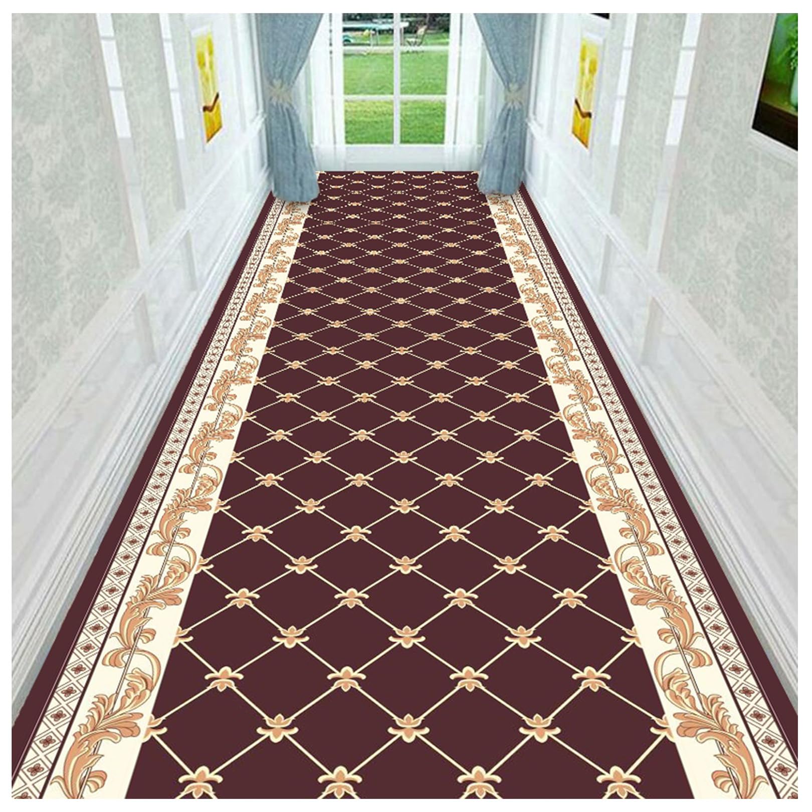 Lavable tapis long couloir ZBOLI antidérapant 1.2x2m tapis entrée cuisine étroit