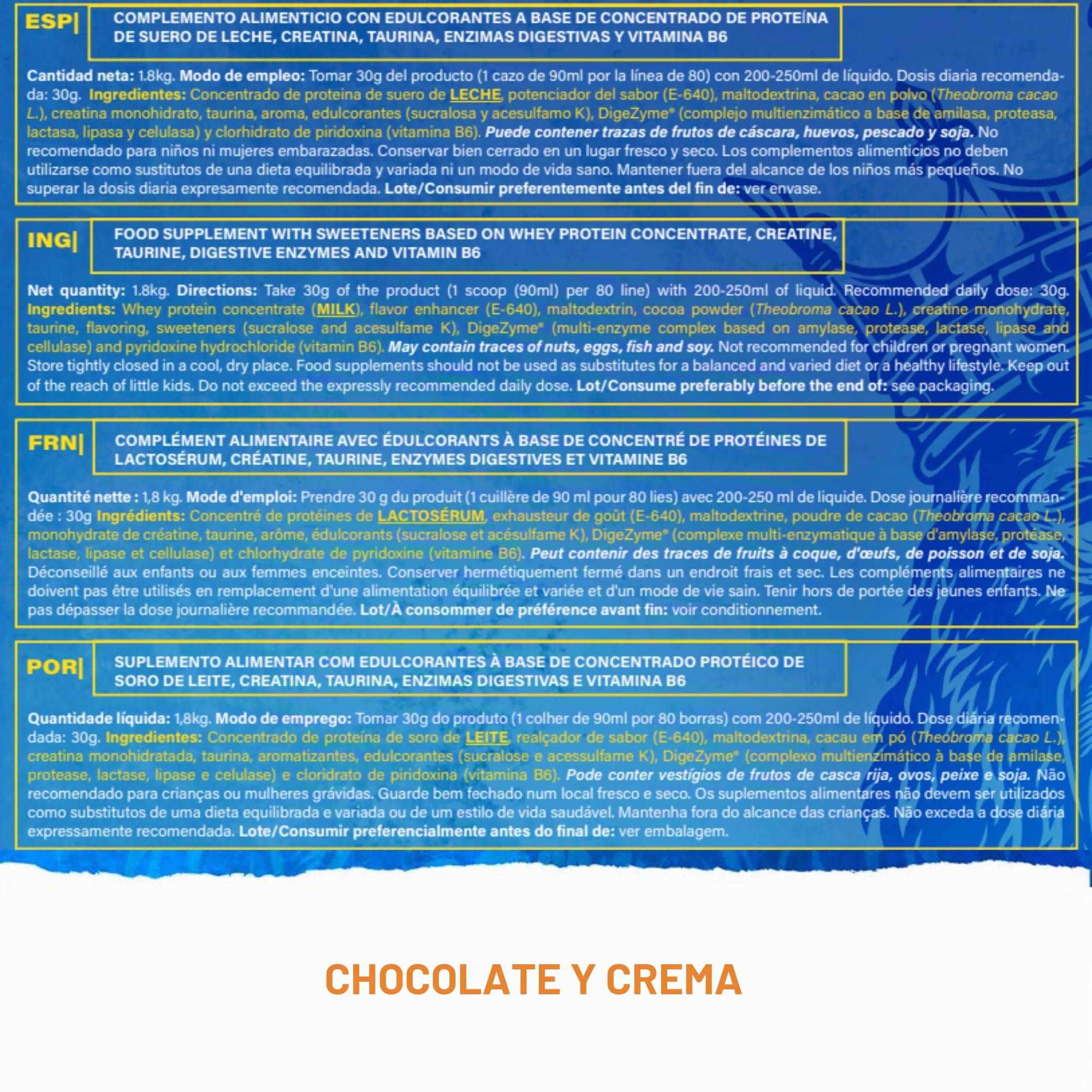 Whey Protein | Aumenta la Masa Muscular y Fuerza | Proteinas Whey | Evita el Catabolismo | Sabores Deliciosos | Contiene Creatina (1.8kg - Cookies)