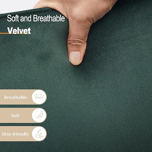 Miniatura 10 de TUKAILAi Juego de 2 sillas de comedor de ocio, asiento tapizado de terciopelo con reposabrazos, respaldo y patas de metal, cómoda silla de salón