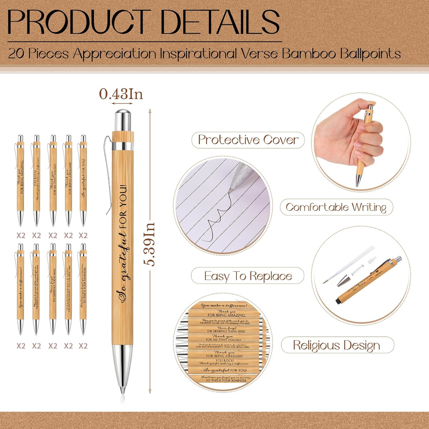 Tinlade 60 Pcs Employee Appreciation Gifts Bulk Lab Week Gifts Inspirational Notebooks with Motivational Bamboo Pens Small Notepad Graduation Party Favor for Coworker Volunteer Nurse(Positive)