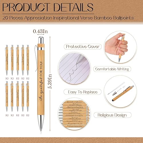 Miniatura 3 de Tinlade 60 piezas de regalos de agradecimiento a los empleados de Navidad, cuadernos inspiradores de Navidad a granel con bolígrafos motivacionales