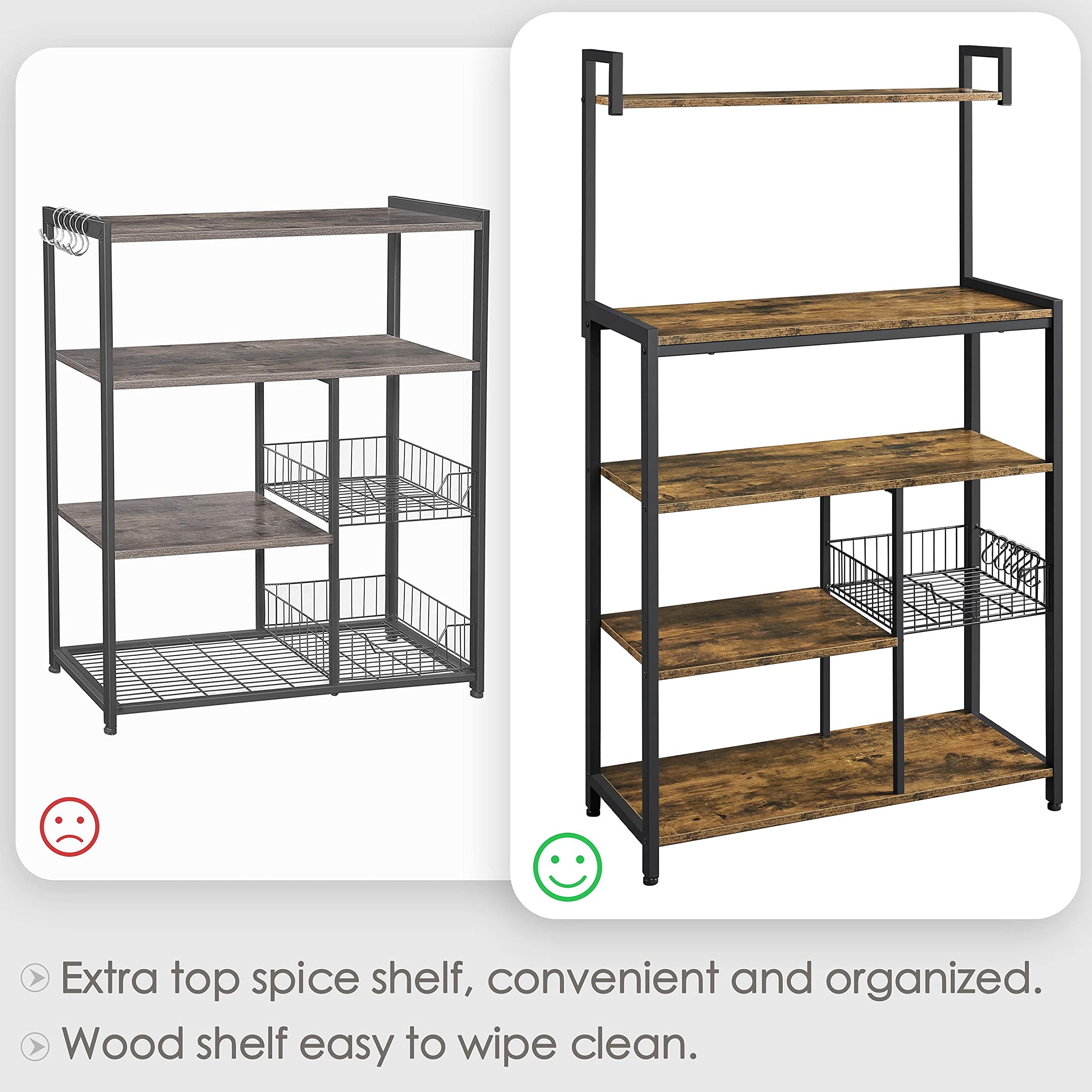Yaheetech Tall Baker's Rack Industrial Kitchen Utility Storage Shelf, 5