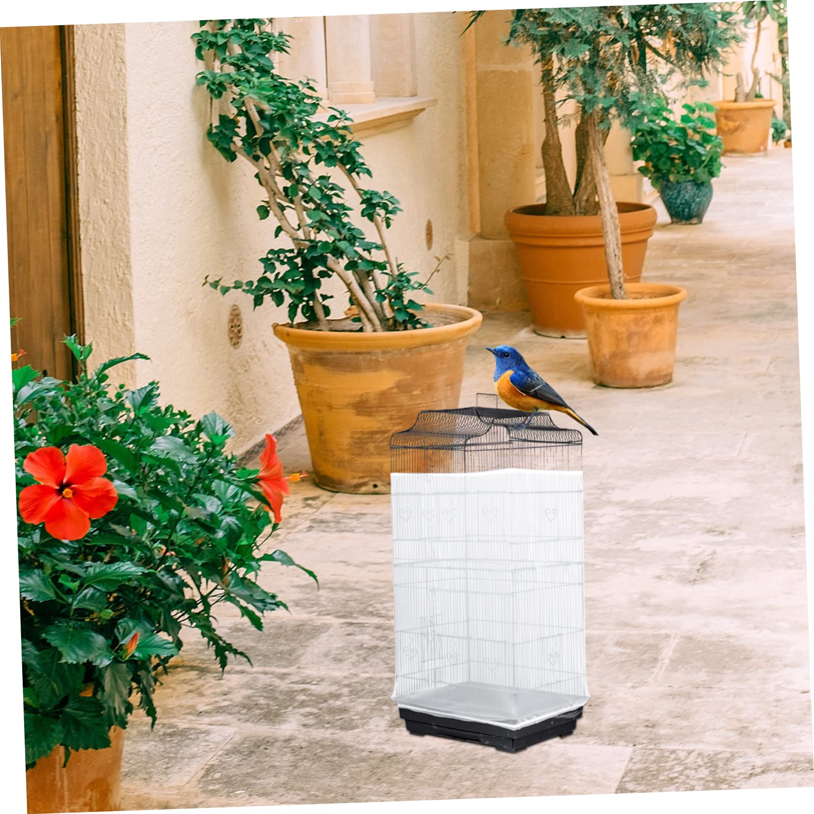 VANZACK 2stücke Vogelkäfig Abdeckung Atmungsaktivem Netzstoff Schutzvorhang Für Käfige Und Lichtschutz Elastisches Design Geeignet Für Papageien Und Sittiche