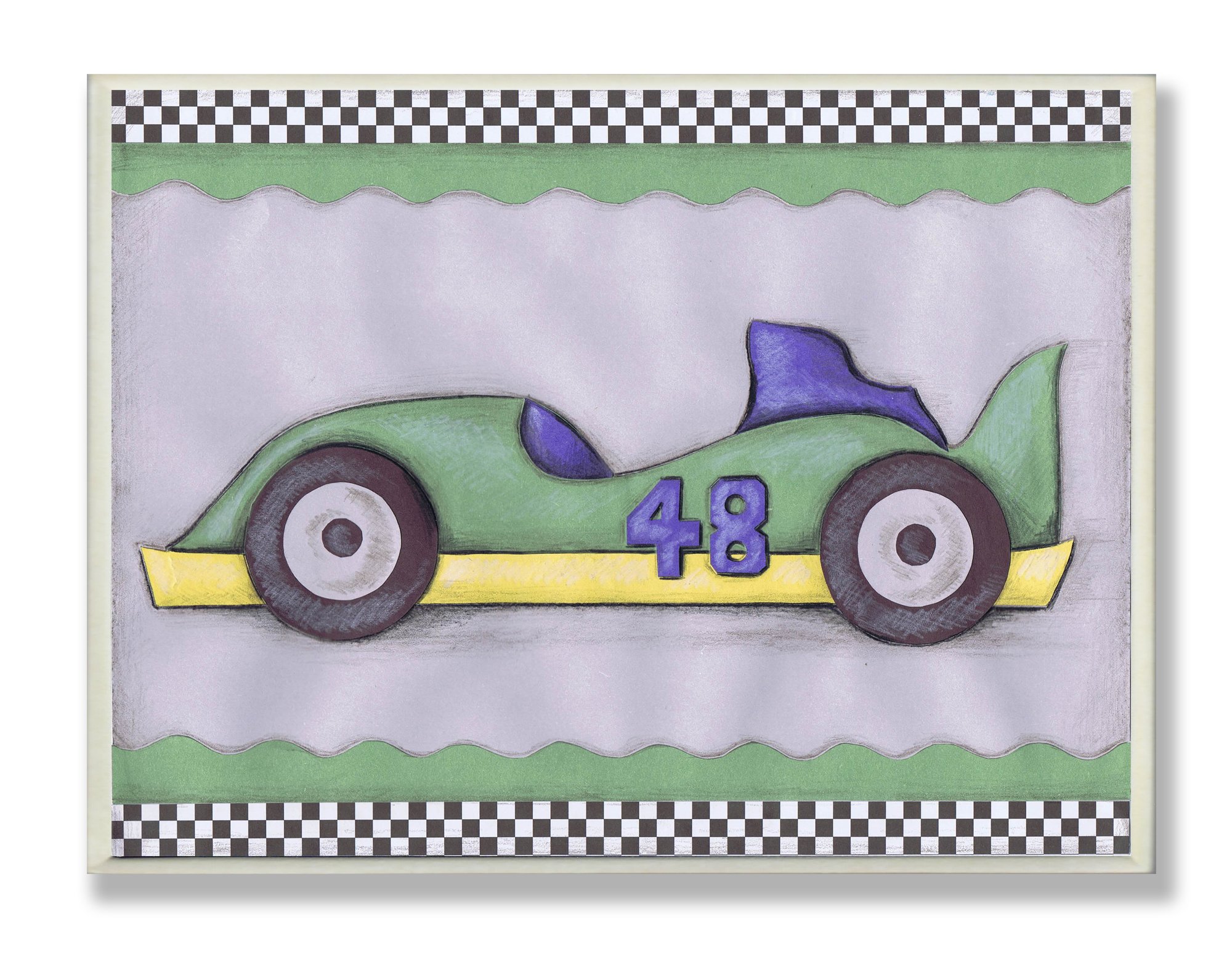 Placa de pared de coche de carreras para renovar cuartos infantiles sin reformas 3