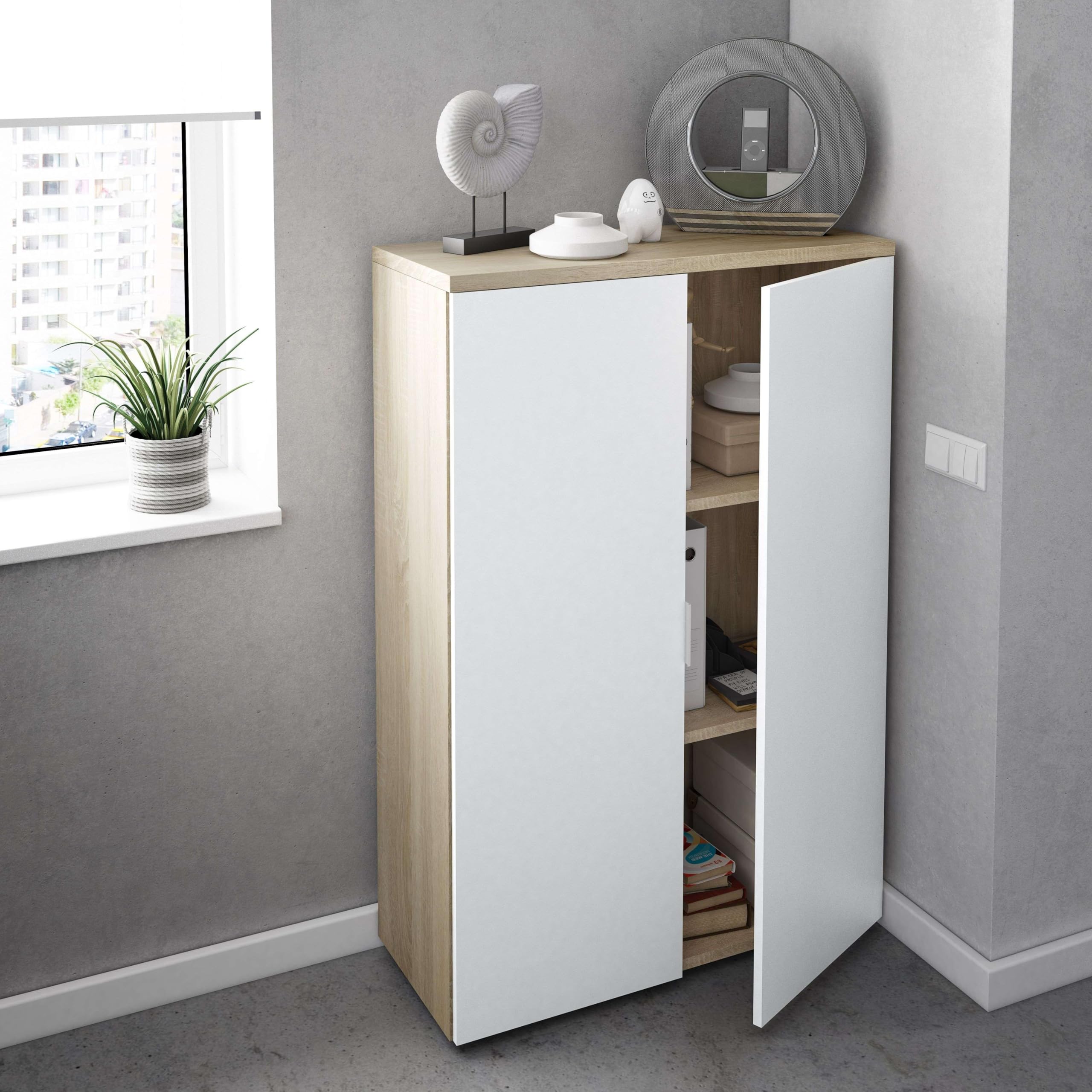 13Casa Livia B02 Mobile Multiuso, Melamina, 80 x 33 x 119 cm