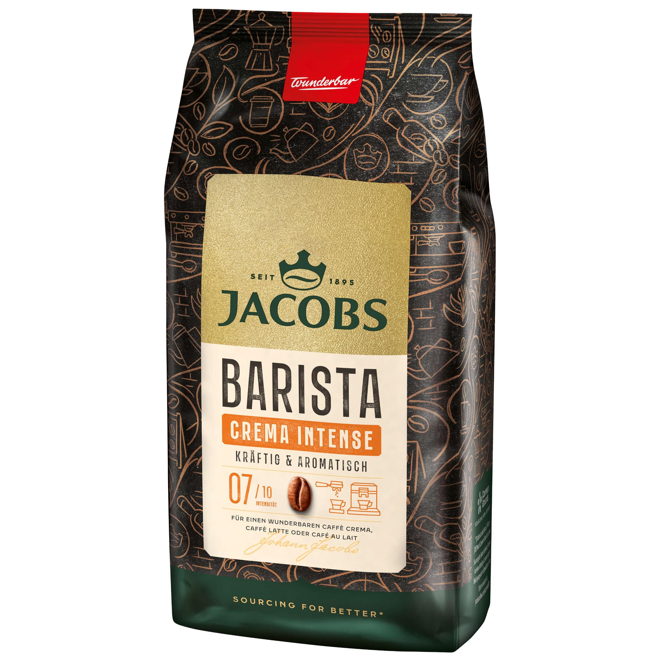 JACOBS Barista Editions Crema Intense Kaffee Ganze Bohne (4 x 1 kg)