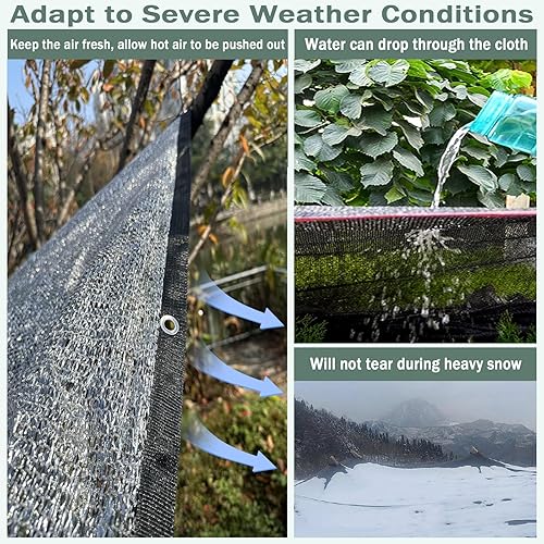 Miniatura 4 de Aluminet - Tela de malla resistente al 85 % para bloquear el sol, para mascotas, toldo con ojales, 12 x 12 pies