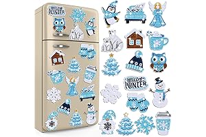 Umigy Winter Diamond Painting Fridge Magnets Kids Christmas Craft Kit for Adults