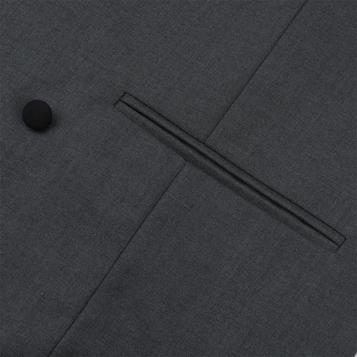 YOUTHUP Abito da Smoking da Uomo in 3 Pezzi con Revers a Lancia a 1 Bottone (Gilet e Pantaloni Blazer) Grigio, L
