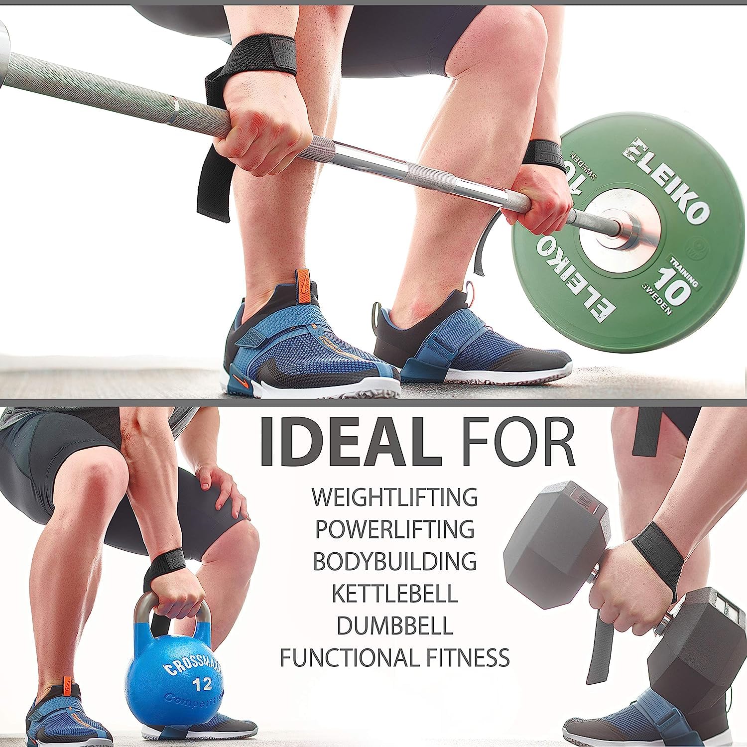 WARM BODY COLD MIND Lasso Podnoszenie Pasków na Nadgarstek do Podnoszenia Ciężarów - Lifting Wrist Straps with Neopren for Weightlifting, Crossfit, Deadlift, Wytrzymałe Bawełniane Opaski na Nadgarstek