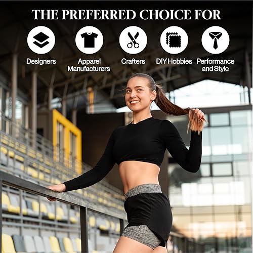 Miniatura 7 de FabricLA - Tela de nailon y elastano - Tela de traje de baño de tricot mate, 80% nailon, 20% elastano, tela de nailon elástico en 4 direcciones, 60