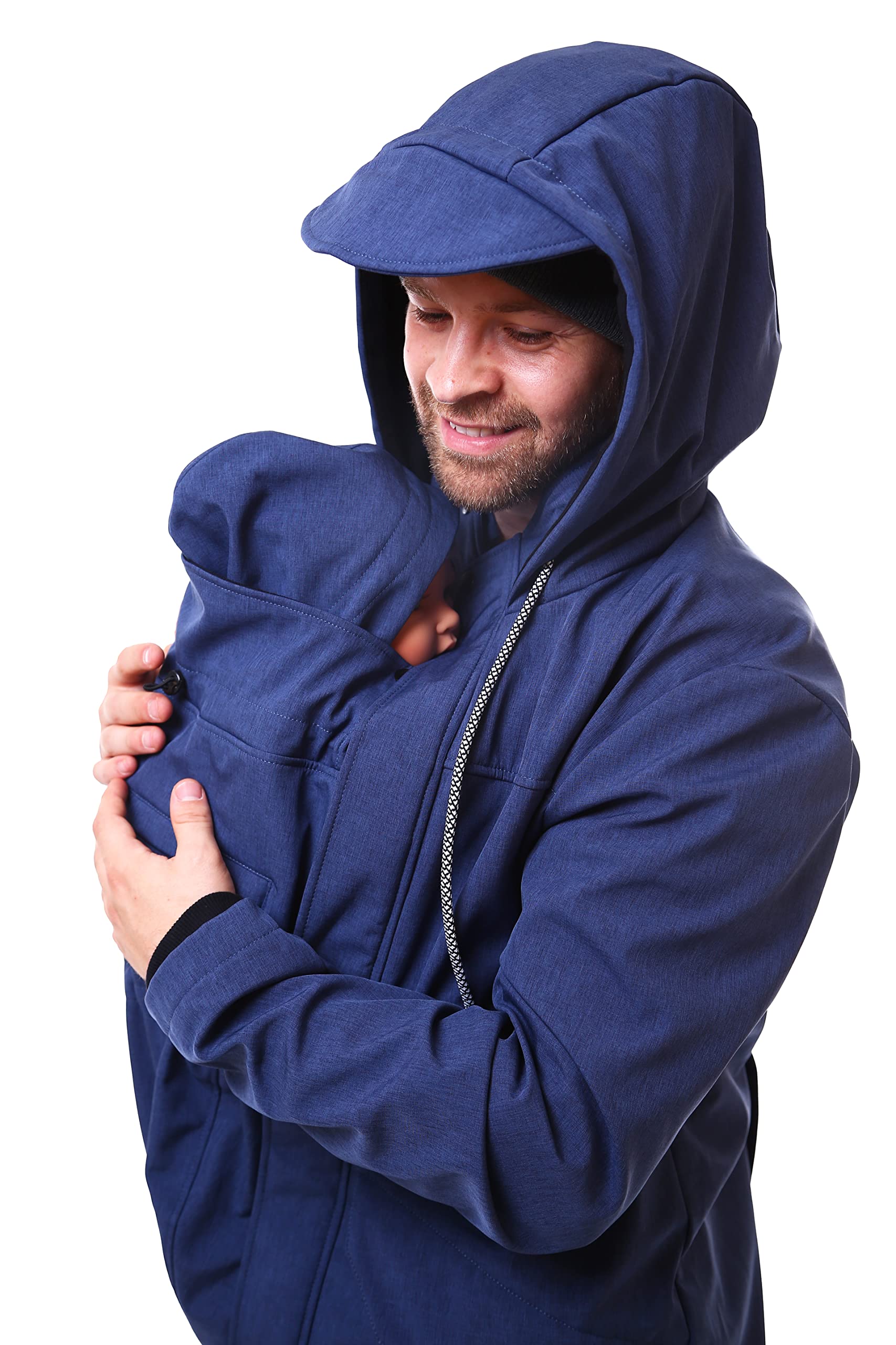 Viva la Mama - Männertragejacke aus Softshell zum Vorn- und Rückentragen PROTECTIS