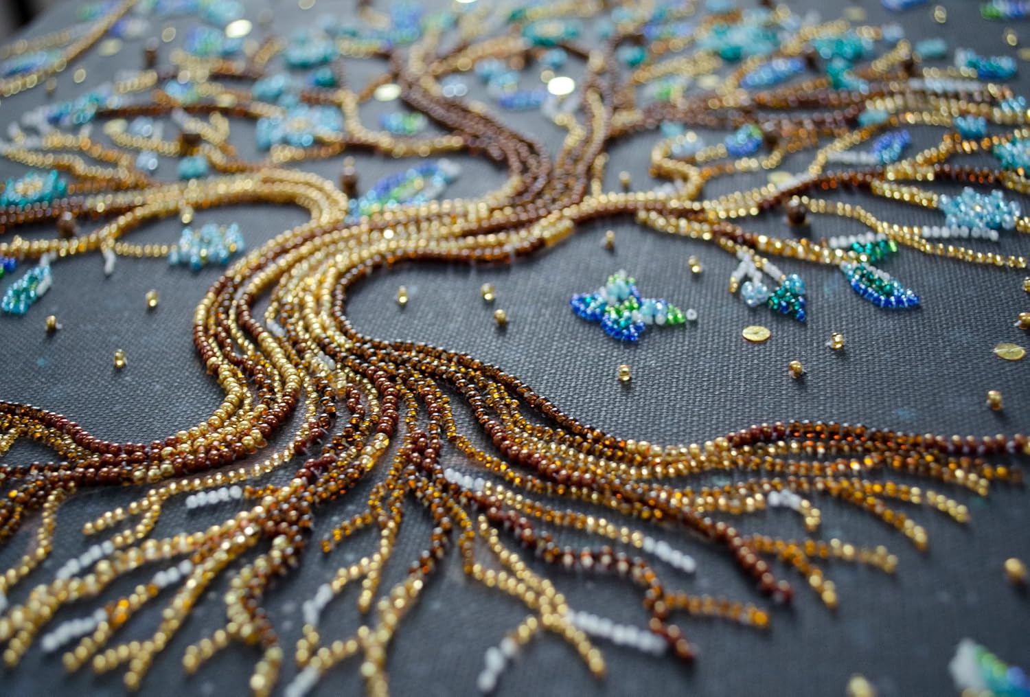 Wizardi Bead Embroidery Kit - Where the Fairytale Live. Colorful Beads, Beading Needles. DIY Kit. Embroidery for Beginners. Home Decor. AB-888 Abris Art
