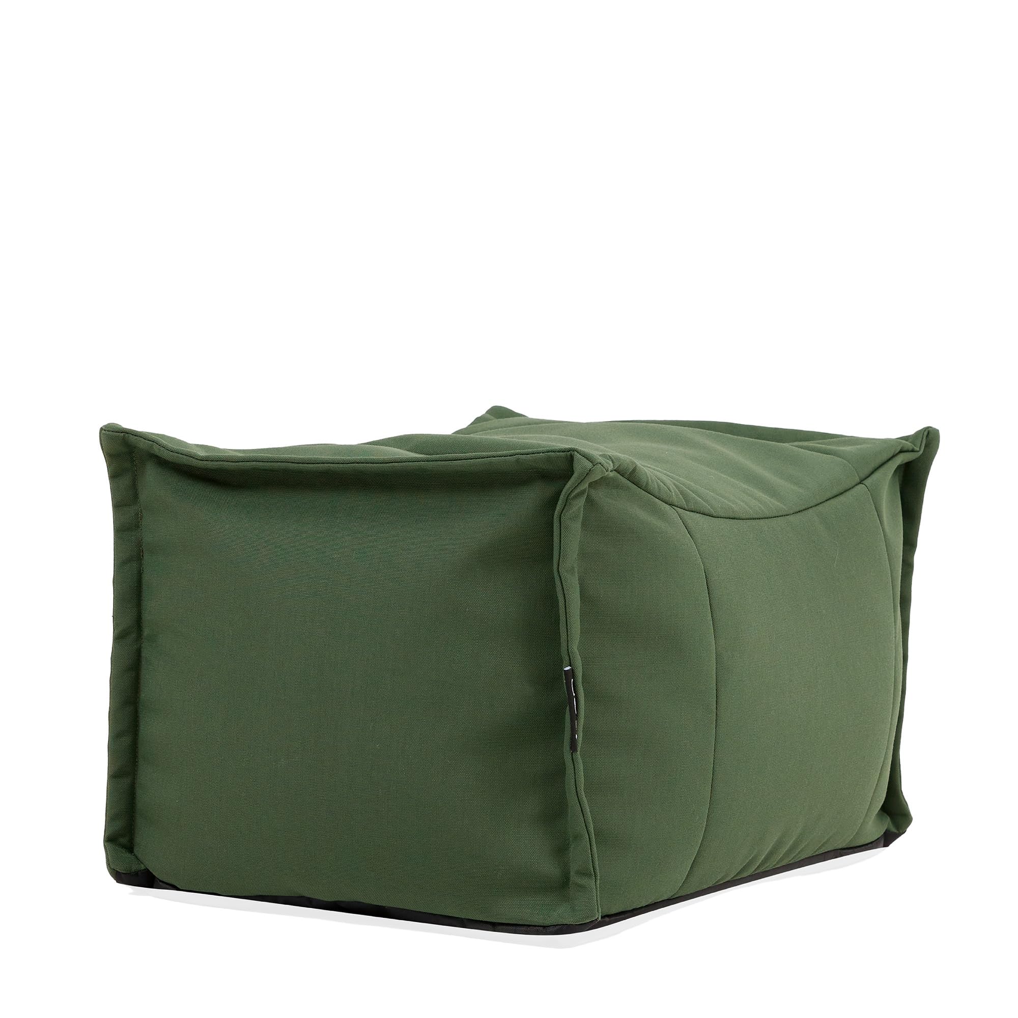 Icon Bud Hocker, Khakigrün, Olefin Stoff für Drinnen und Draußen, Outsoor Sitzsack, Sitzpuff, Pouf Hocker mit Füllung, Fußhocker für das Wohnzimmer, Garten, Terrasse