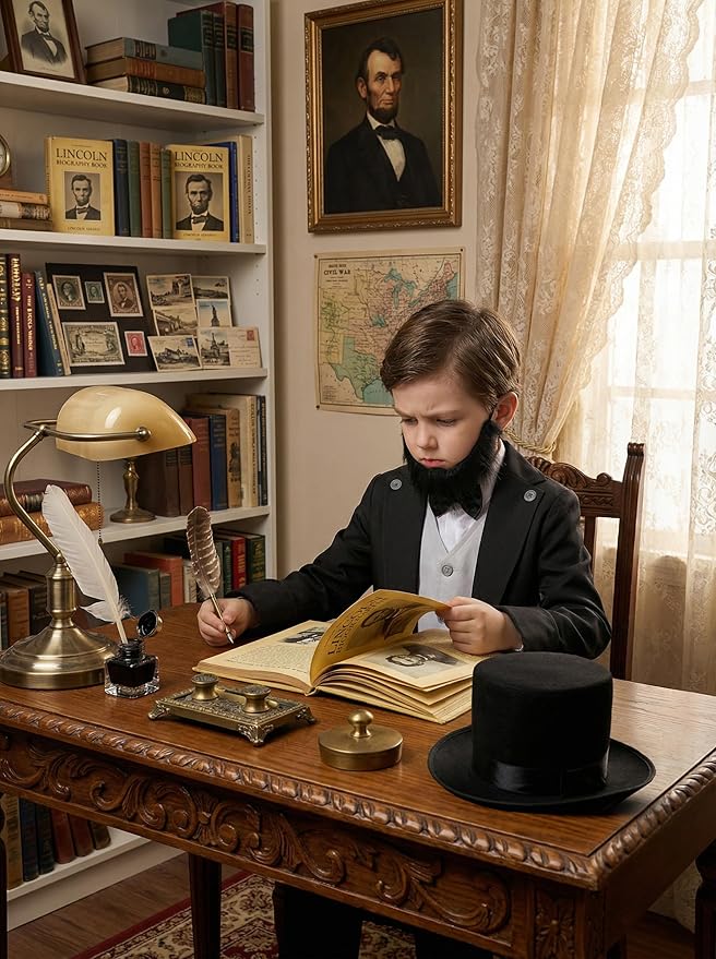 Disfraz de Abraham Lincoln para niños, Gortykor miniatura 5