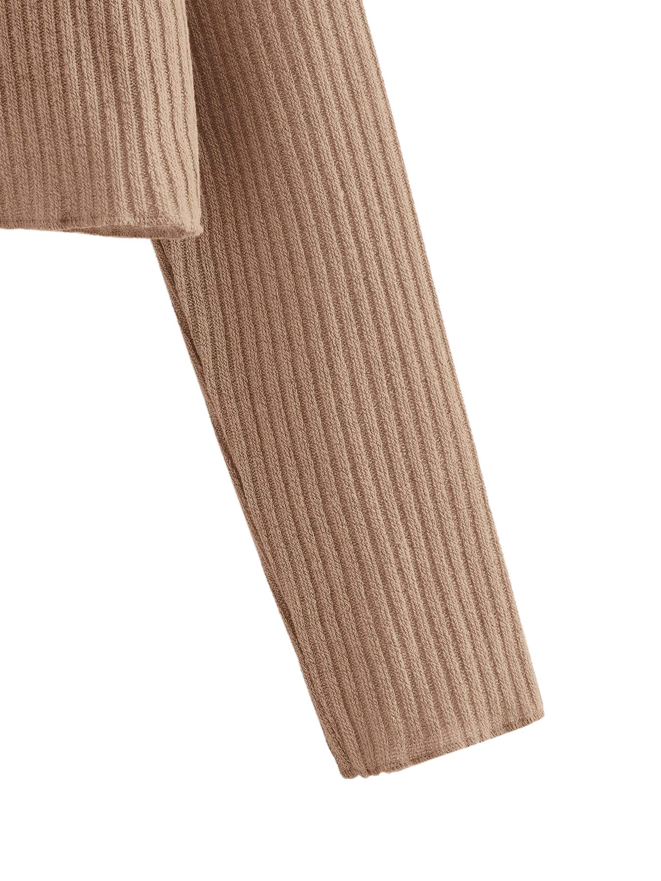 SweatyRocks Women's Casual Solid Ribbed Knit Raglan Long Sleeve Crop Top T Shirt