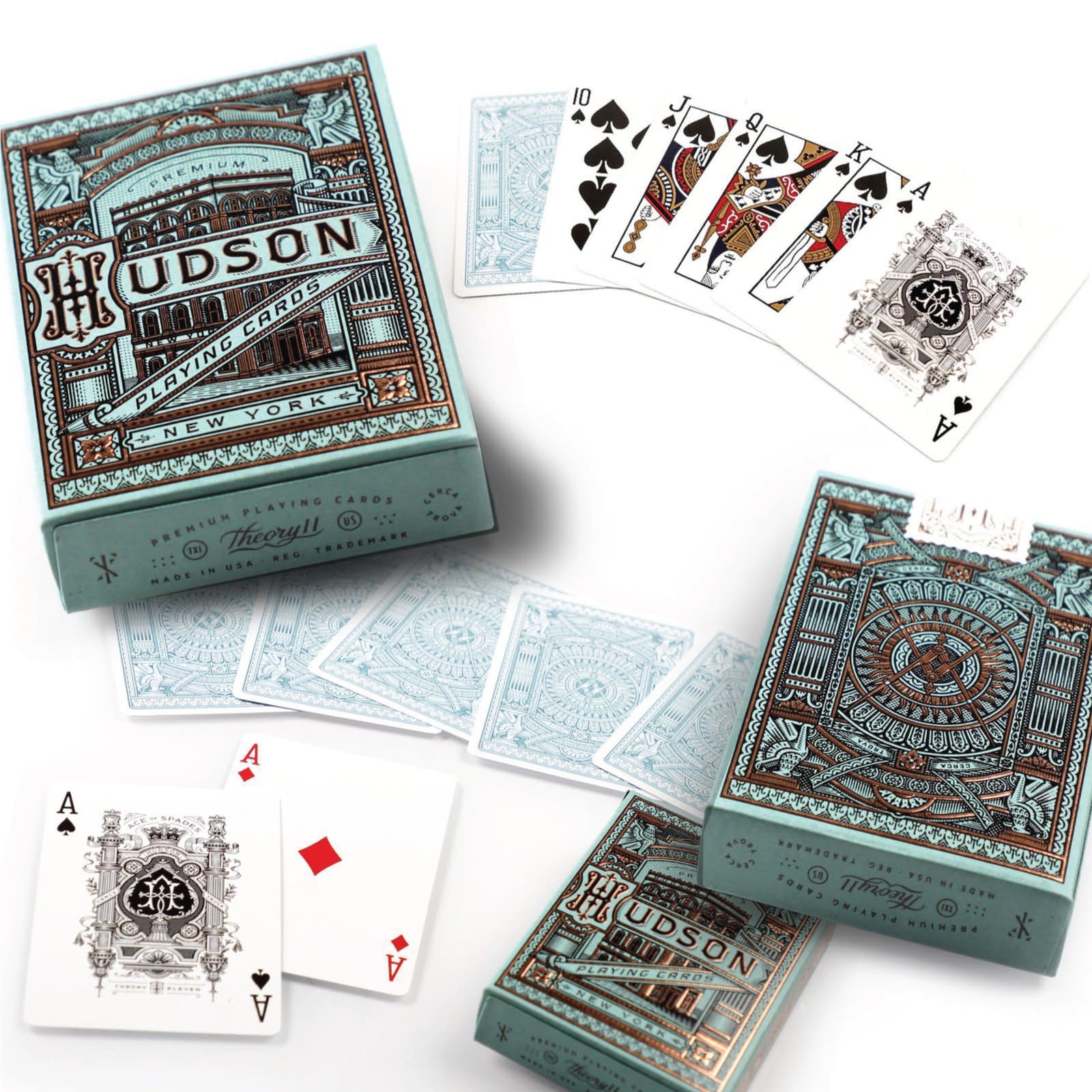Hudson Playing Cards 2 Pack Decks | 1 Deck Hudson Teal and 1 Deck