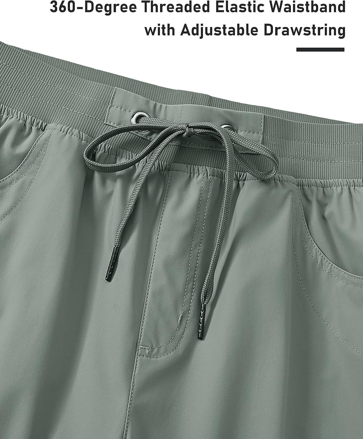 MoFiz Capri Pants for Women Lightweight Ice Cool Capris for Women Casual Summer Trip Loose Shorts with Zipper Pockets - Image 7