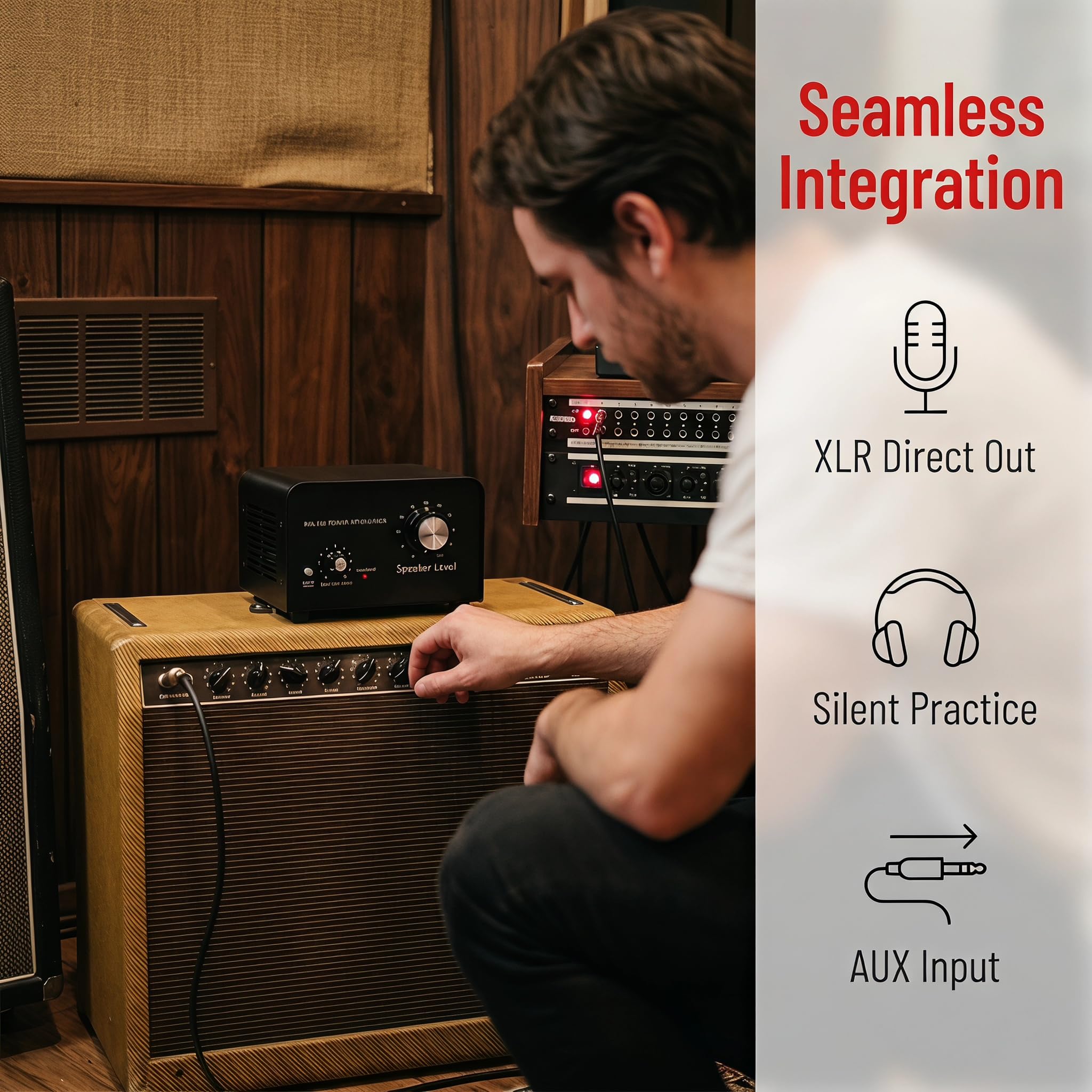 Attenuatore Di Potenza Passivo Da 100 W, Box Di Attenuazione Audio Regolabile Con Simulazione Di Altoparlante, Per Amplificatori Valvolari Per Chitarra/basso, Registrazione Silenziosa, Pratica E