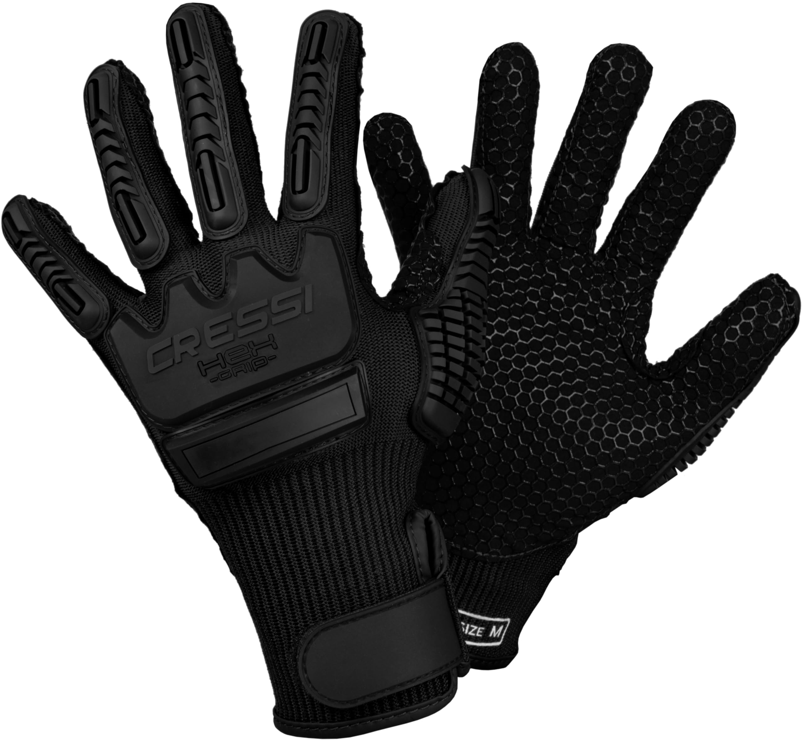 Puncture Resistant Diving Gloves - Bumps Protection - Palm Protection Against Stings and Cuts - Ideal for Spearfishing, Lobstering - Cressi HEX: