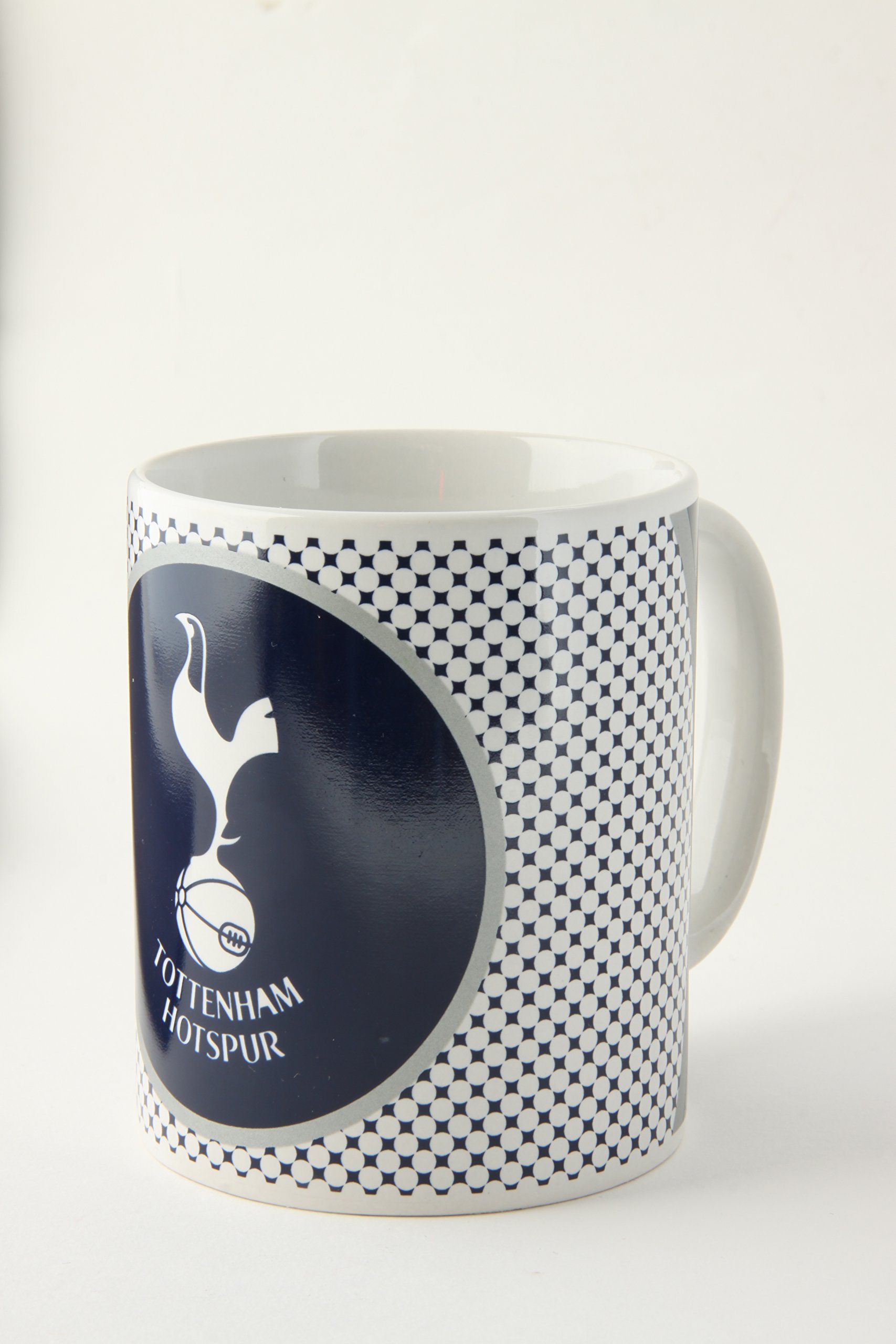 Tottenham Hotspur FC Official Bullseye Ceramic Football Crest Mug (11oz) (White/Navy)