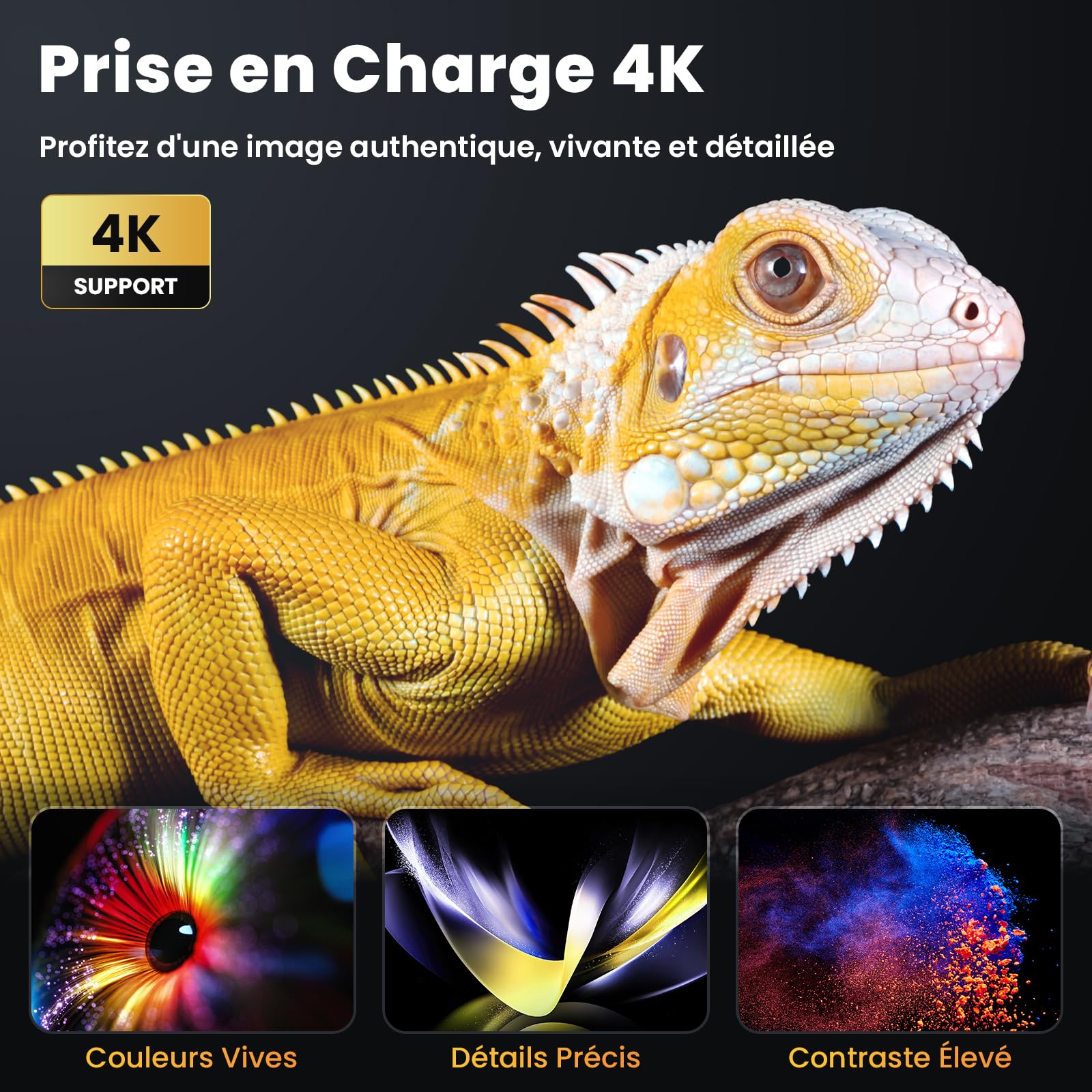 HOPVISION Projecteur 4K Supporté, Mini Projecteur Bluetooth 5.1 Home Cinéma 9500 lux Vidéoprojecteur, Natif Full HD 1080P Retroprojecteur 180'' pour Extérieur/Maison Fire Stick/Smartphone/PS5/HDMI