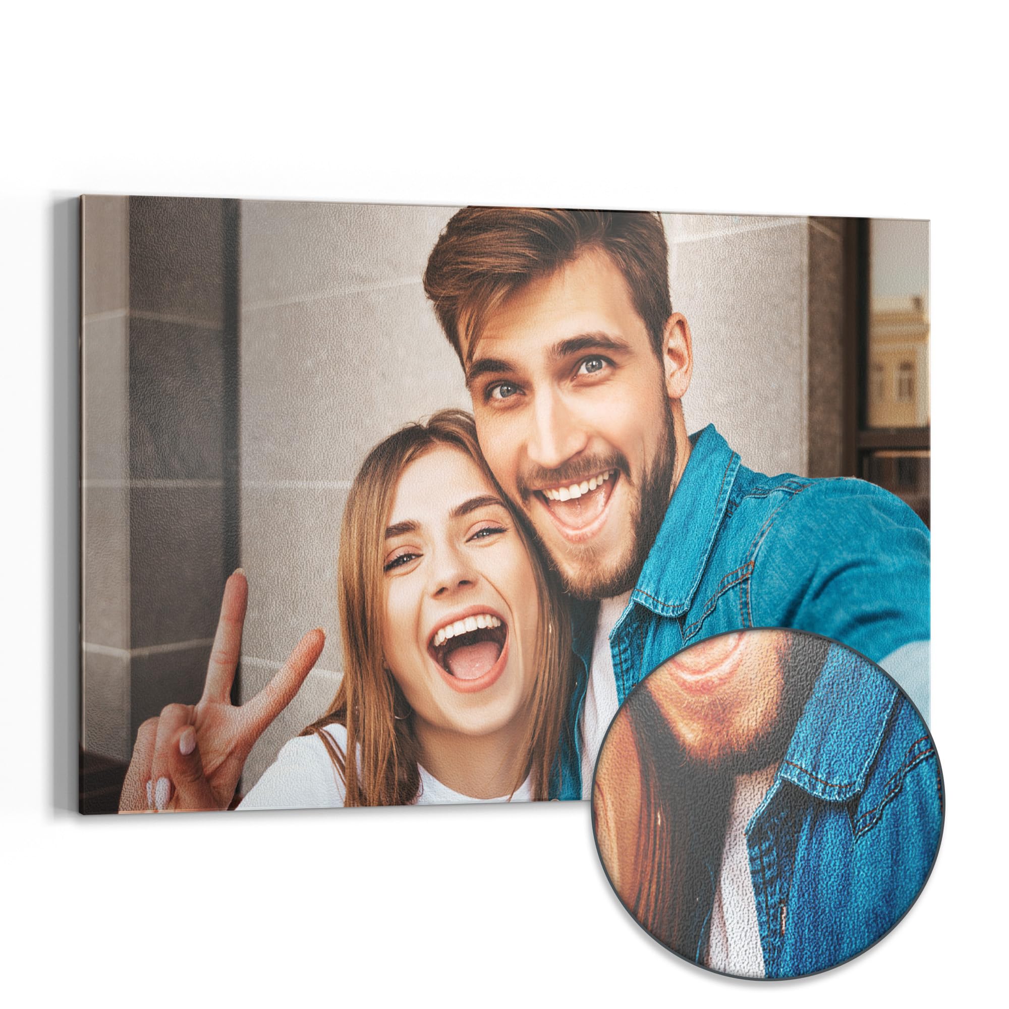 DEQORI personalisierte Metall Magnettafel | 60x40 mit Foto | eigenes Bild | Whiteboard für alle Magnete | Magnetboard Wand-Tafel für Küche & Büro | Design Magnetwand Pinnwand magnetisch