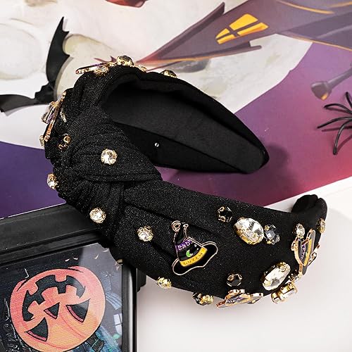 Miniatura 8 de Ivyu Diadema negra con lazo para Halloween, para mujeres y adultos, con lazo grande para el cabello, para niñas, con lazo grande, diadema de Alicia