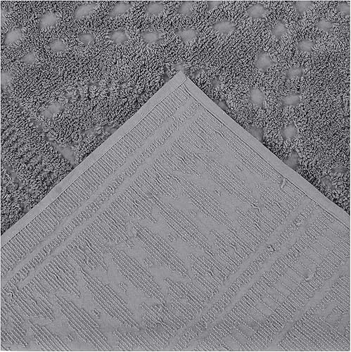 Miniatura 3 de Better Trends - Cubrecama 100% algodón de la colección Rio, con diseño floral, tamaño King, color gris