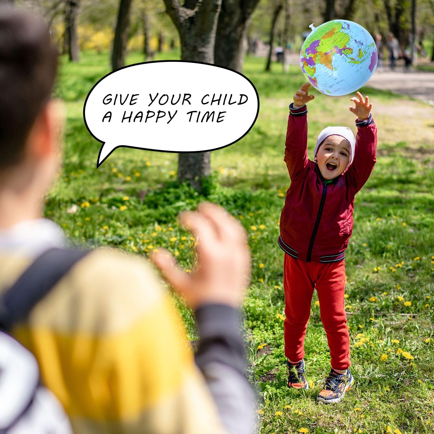 2 Globi Gonfiabili 16 Pollici - Mappamondo Per Scuola E Casa, PVC, Apprendimento Geografico - Foto 6