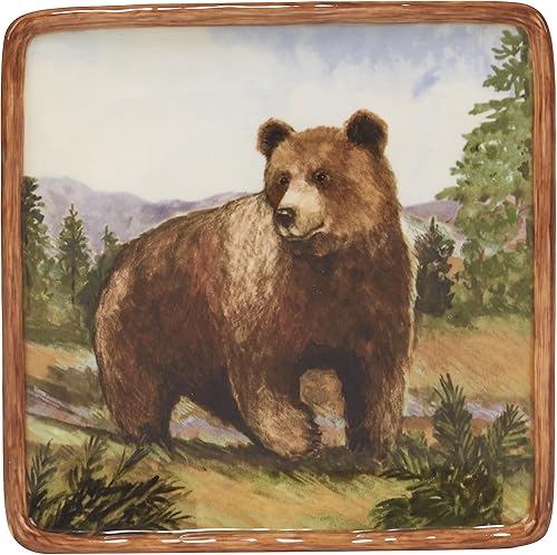 Miniatura 3 de Certified International Mountain Summit - Plato de canapé (6 pulgadas), multicolor