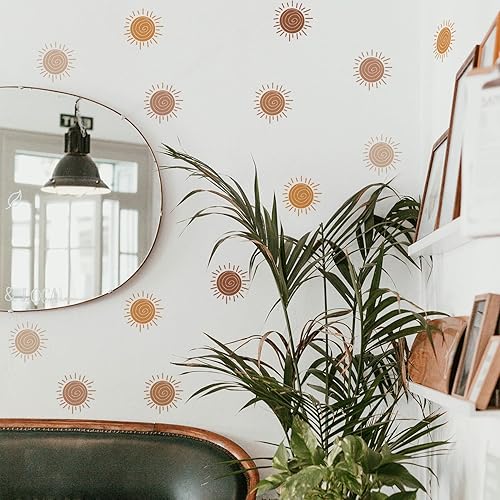 Miniatura 2 de QUCHENG Calcomanías de pared bohemias para dormitorio de niñas, calcomanías de pared extraíbles para habitación de niños, decoración de habitación