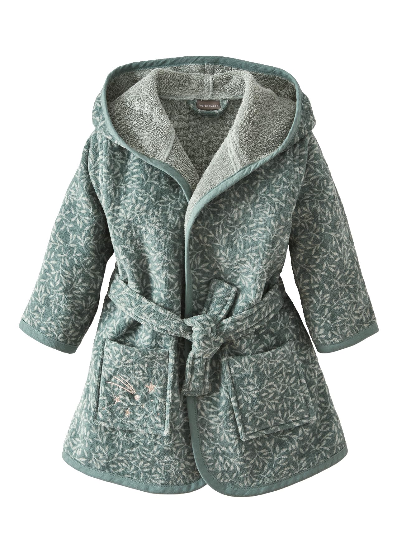 VERTBAUDET Peignoir bébé BROCÉLIANDE vert imprimé 24M(86CM)