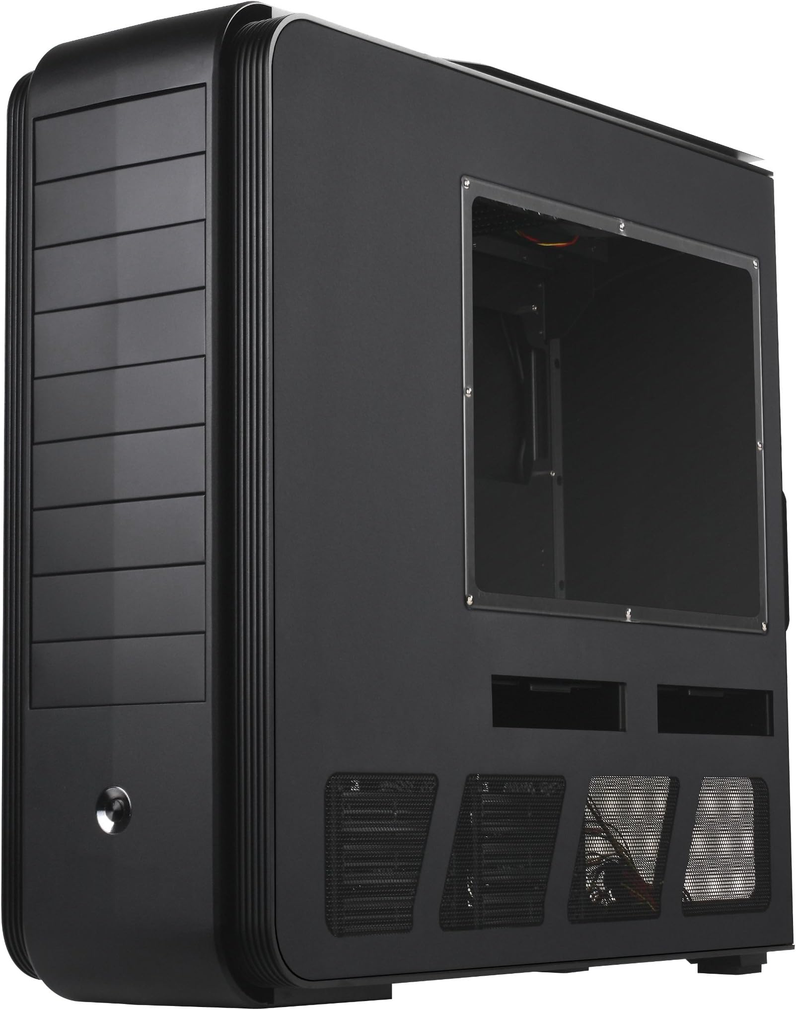 SilverStone SST-TJ11B-W - Temjin Premimum Big Tower EATX ATX Gaming Computer Case, with Window, black