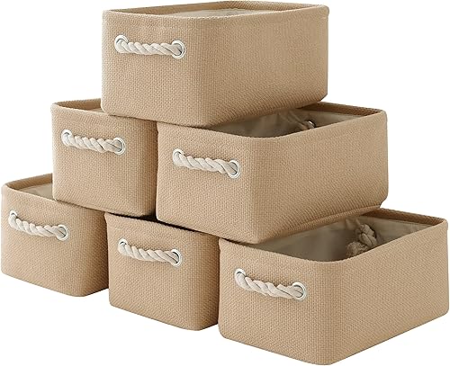 Miniatura 1 de Cesta de organización y almacenamiento vacía para regalos, 12 x 8 x 5.2 pulgadas, paquete de 6 cajas de almacenamiento plegables para organizar,