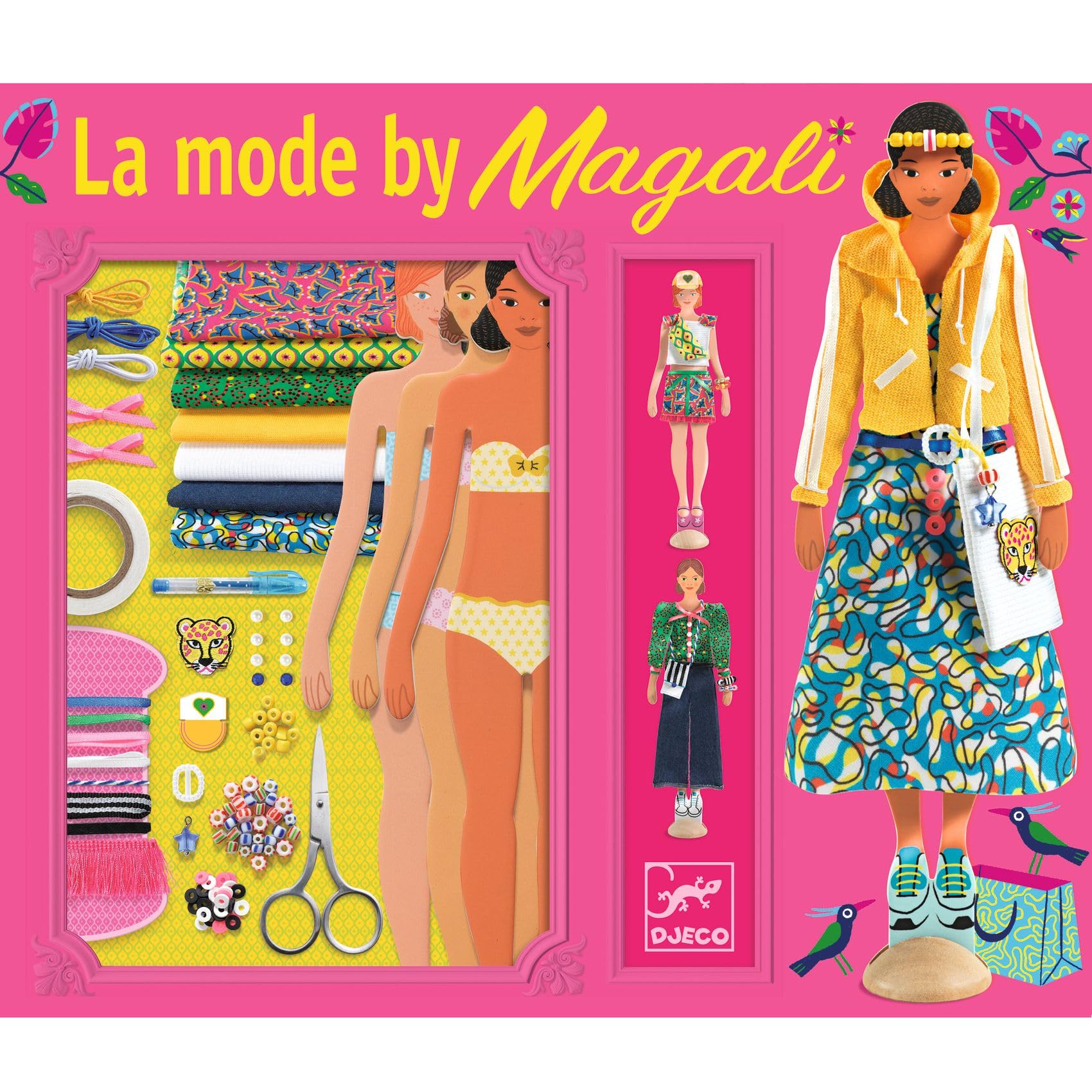 Djeco LA MODA DI MAGALI - MODA DI MODA GIOCO SPIELZEUG MULTICOLOR FÜR KINDER AB 7+